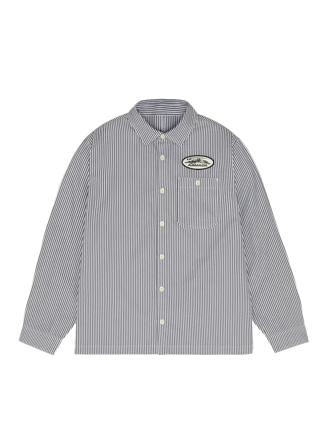 Armada Gas Up Shirt skjorte Hickory Stripe M