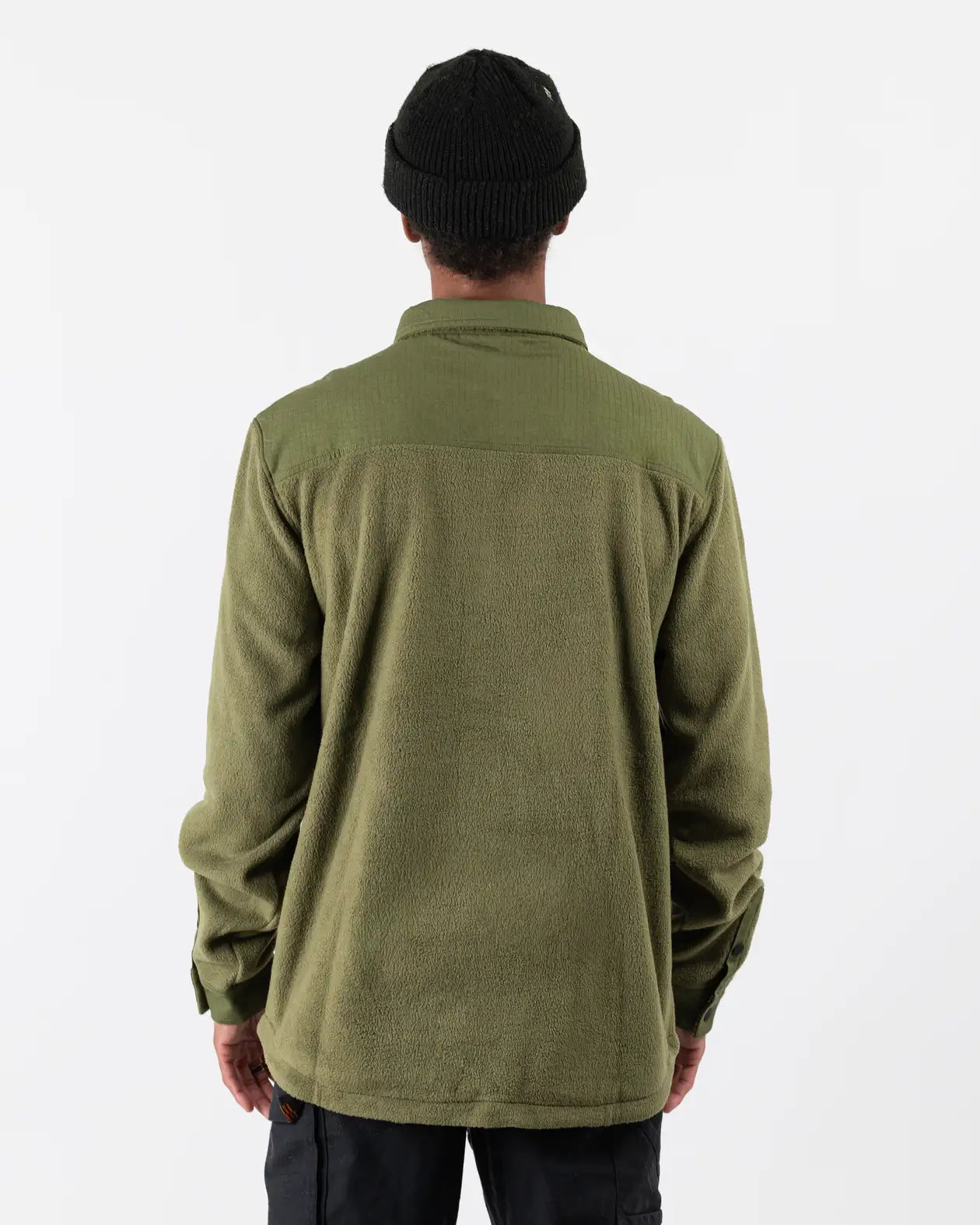 Jones December fleece skjorte stealth black lag