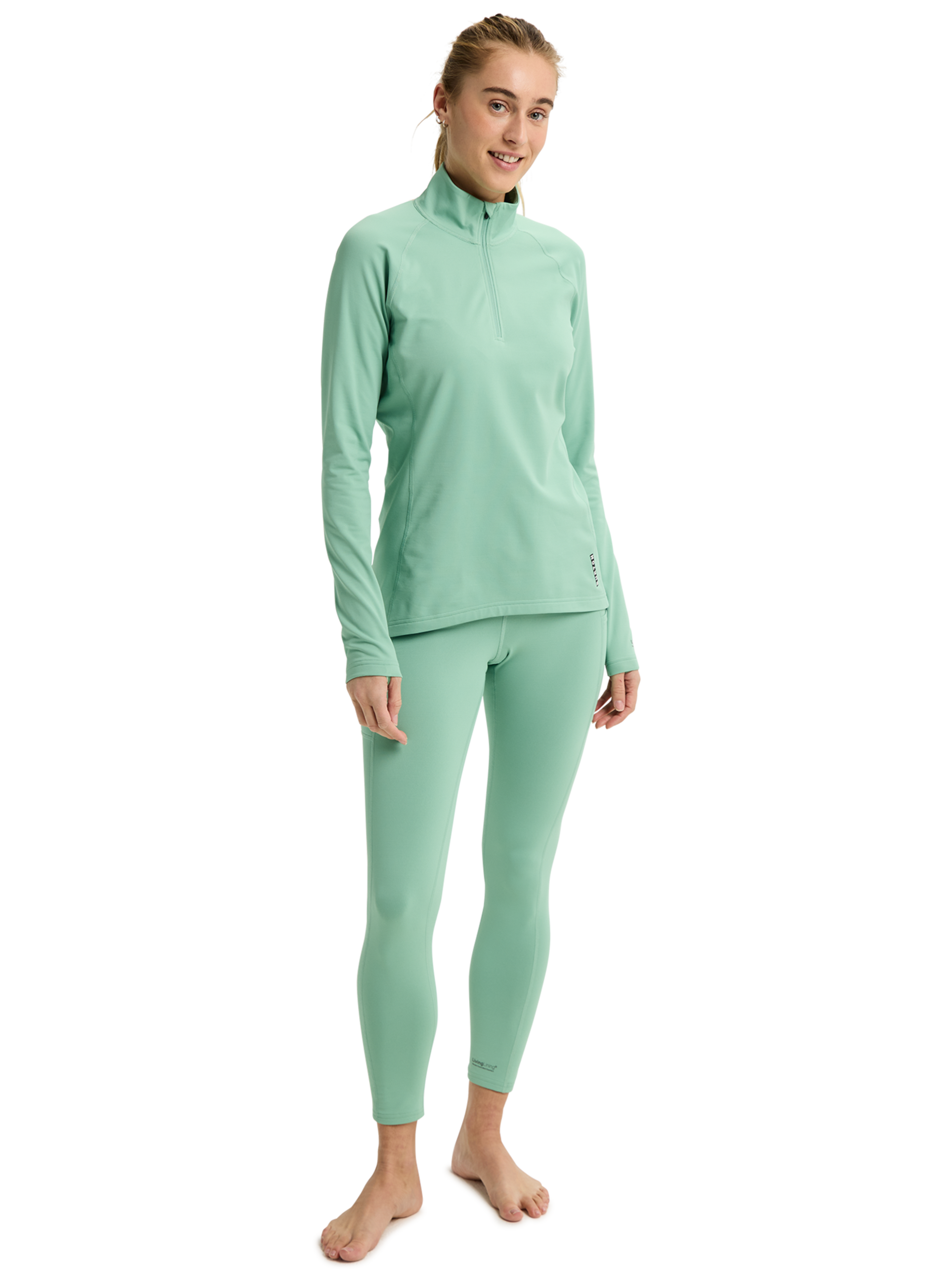 Burton Heavyweight X Base Layer Quarter-Zip genser dame True Black