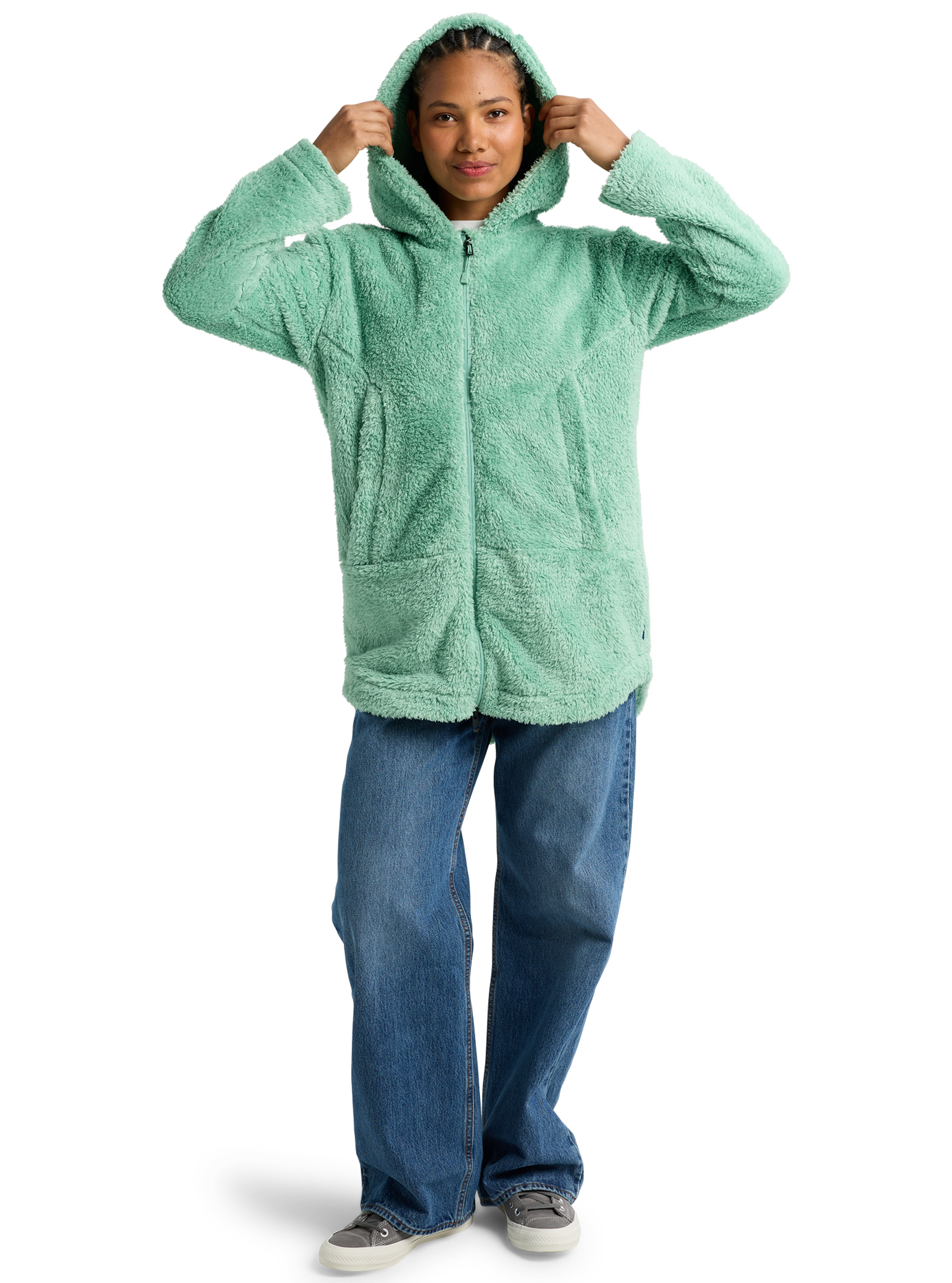Burton Minxy Hi-Loft Full-Zip fleecejakke soft sage myk