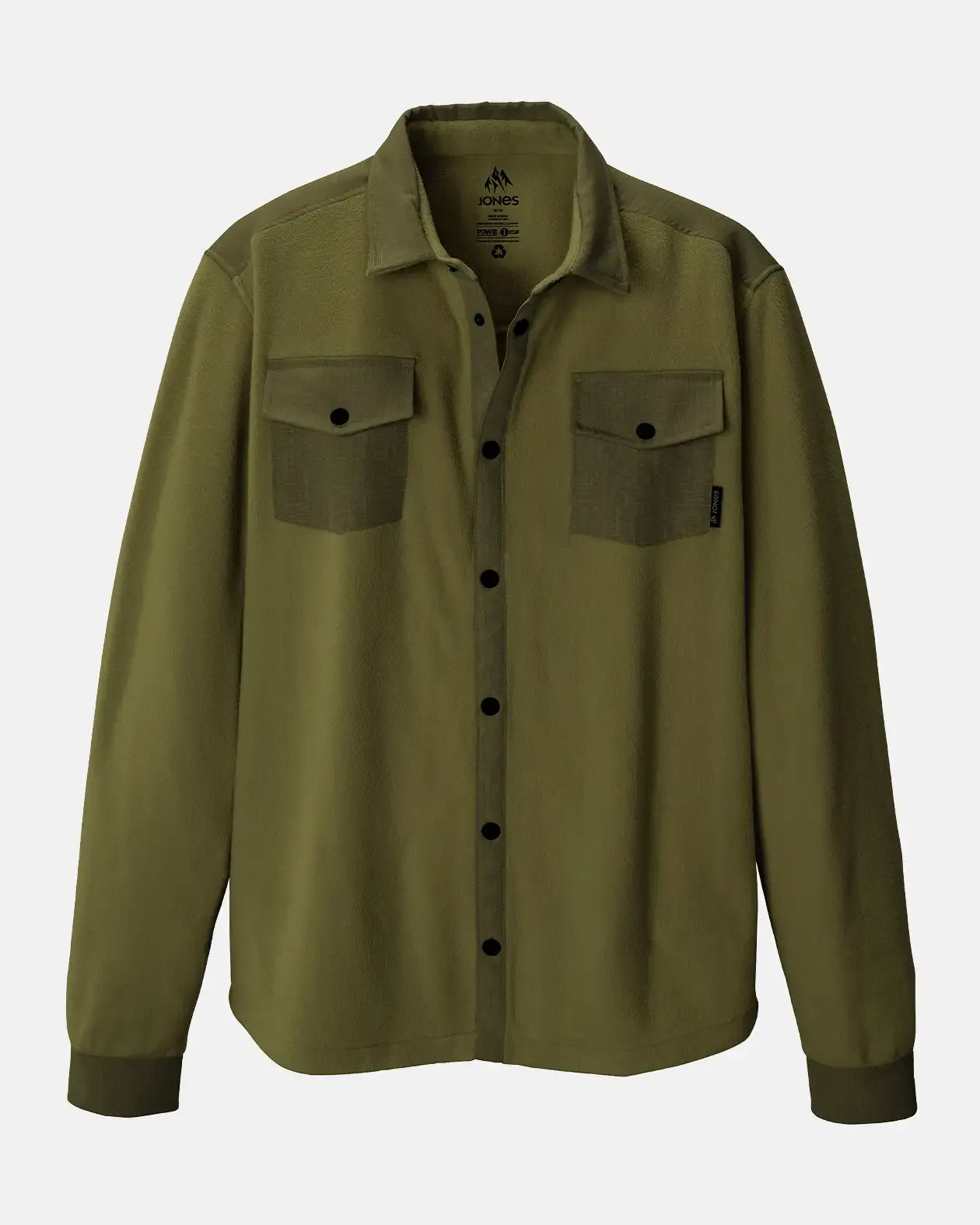 Jones December fleece skjorte stealth black lag