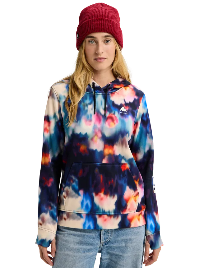 Burton Oak hoodie dame True Black fleece