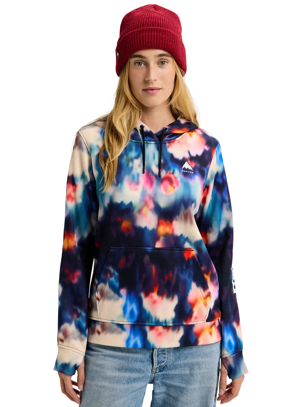 Burton Oak hoodie dame True Black fleece