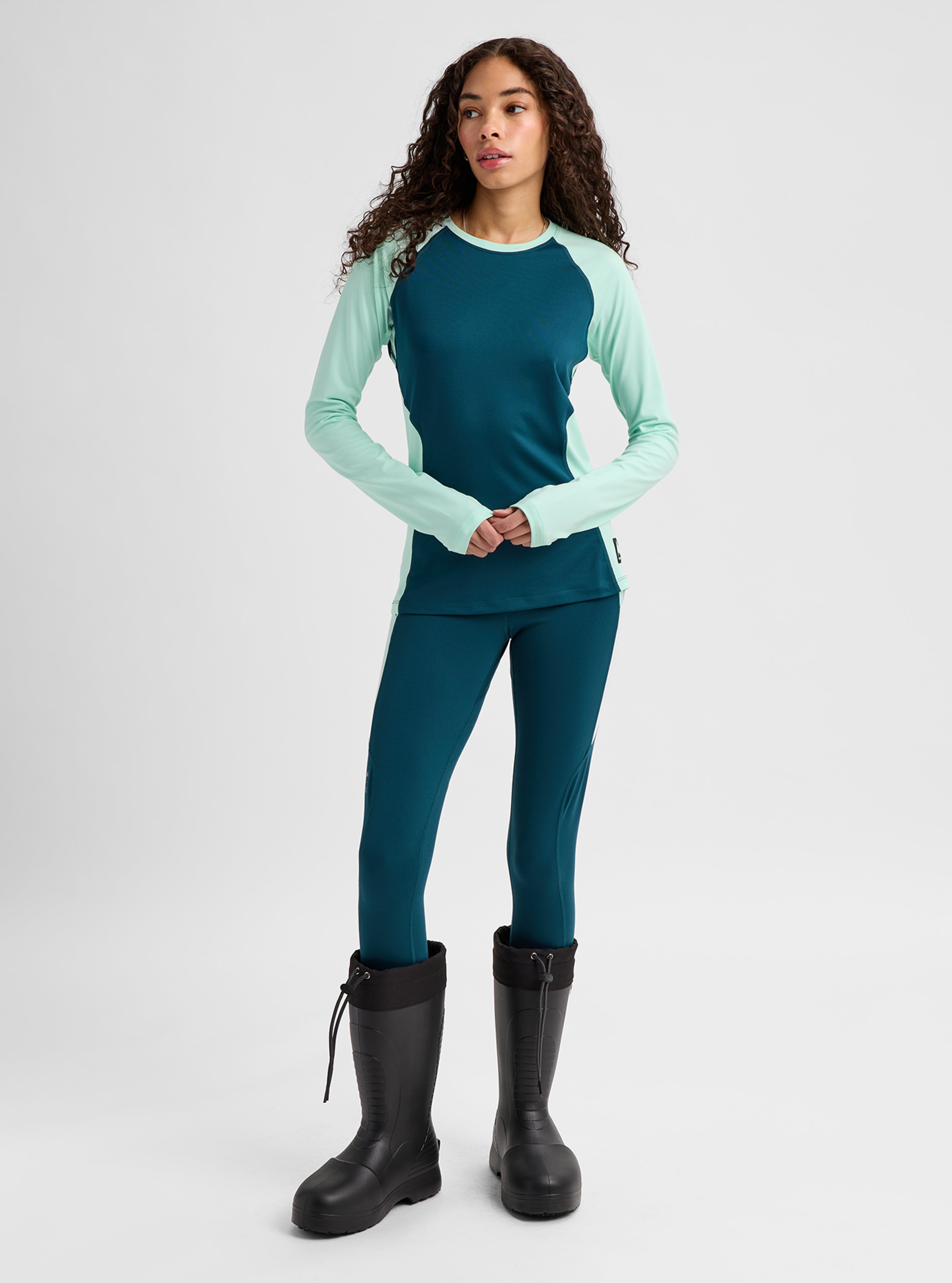 Burton Midweight Base Layer Crew dameundertrøye True Black varm