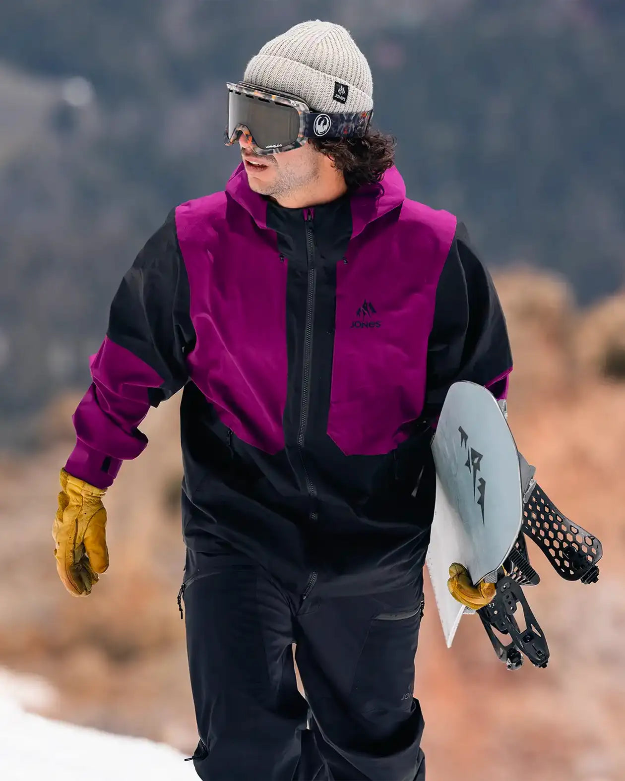 Jones MTN Surf Recycled Shell jakke deep purple herre 20K