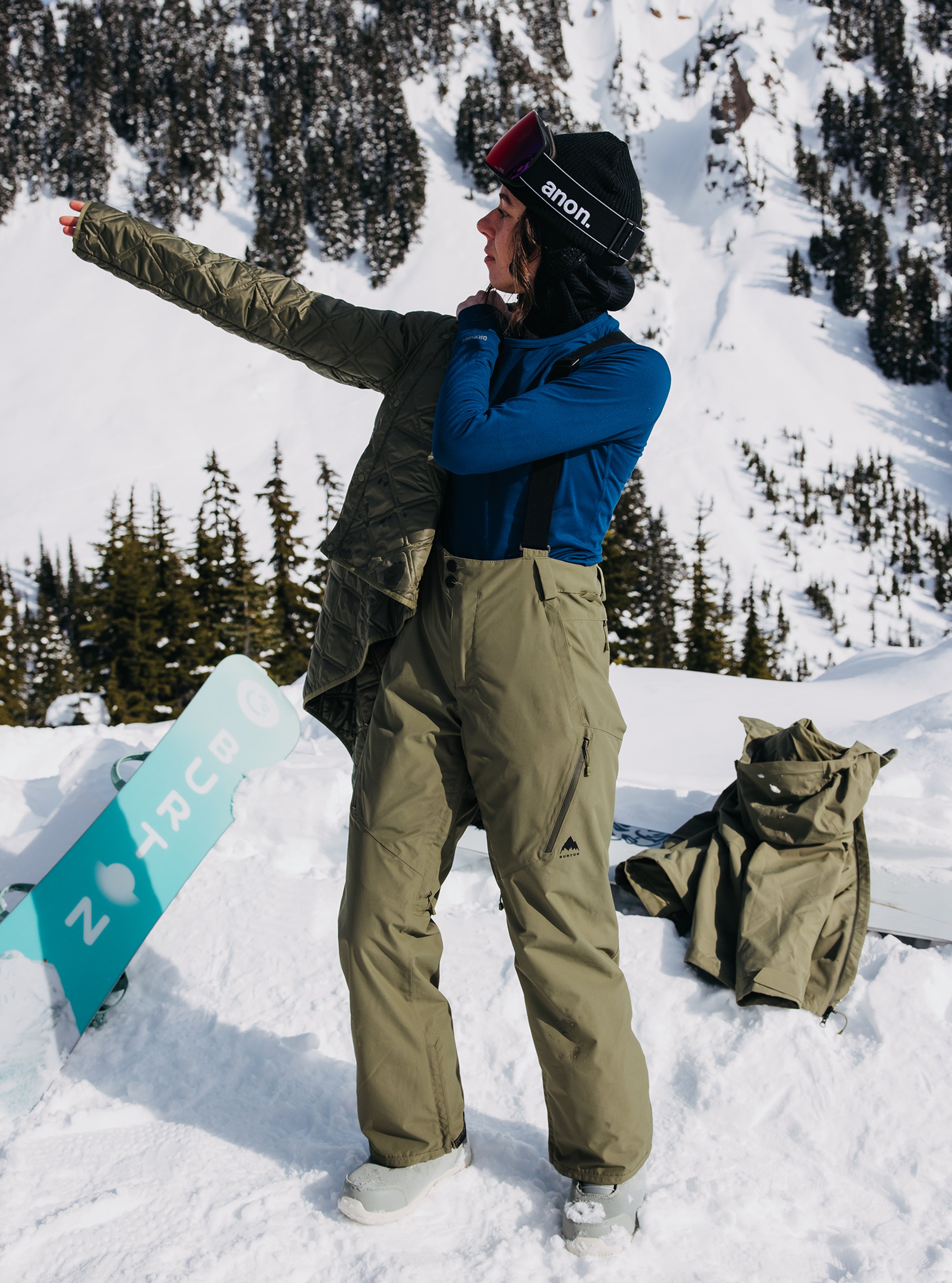 Burton Reserve 2L 3-in-1 snowboardbukse Forest Moss vanntett