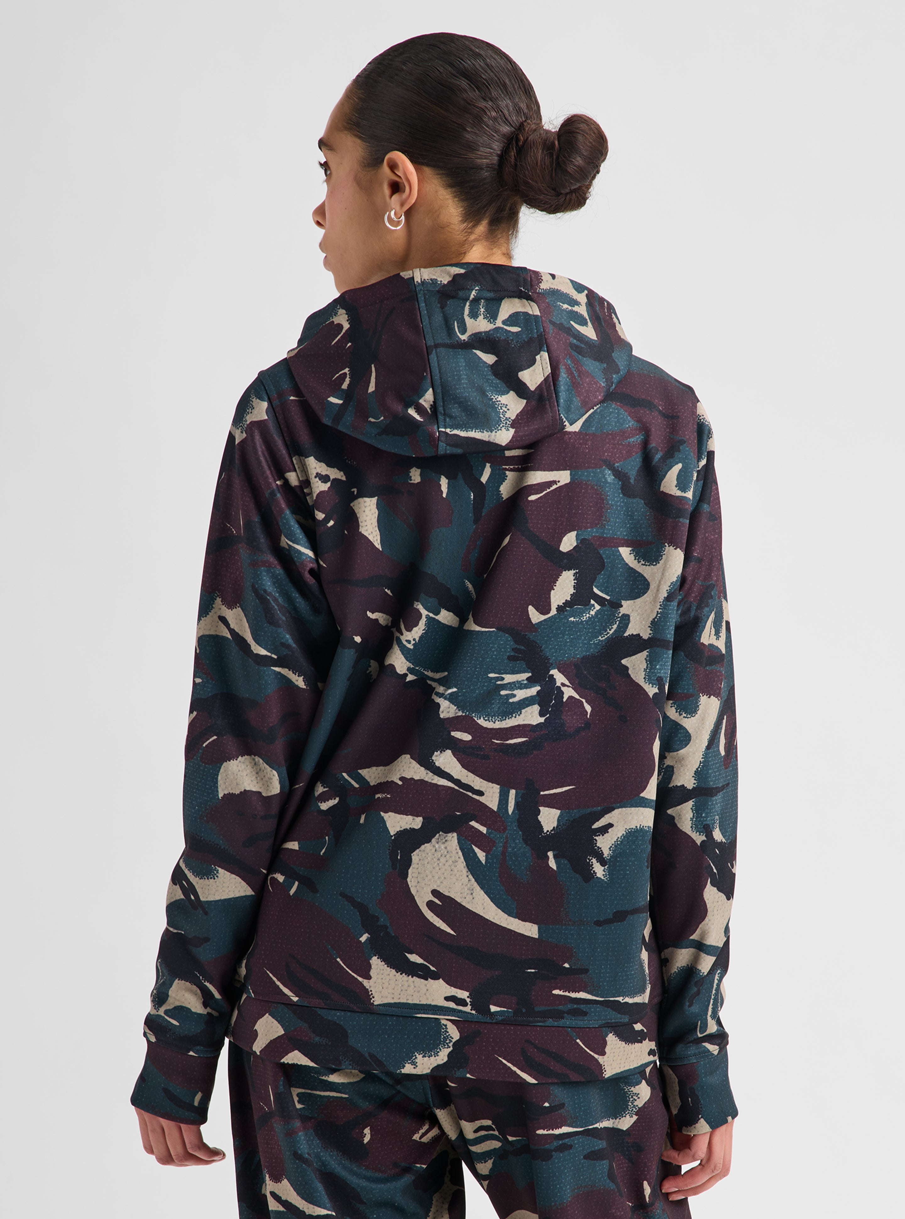 Burton Oak Pullover hettegenser Seersucker Camo varm fleece