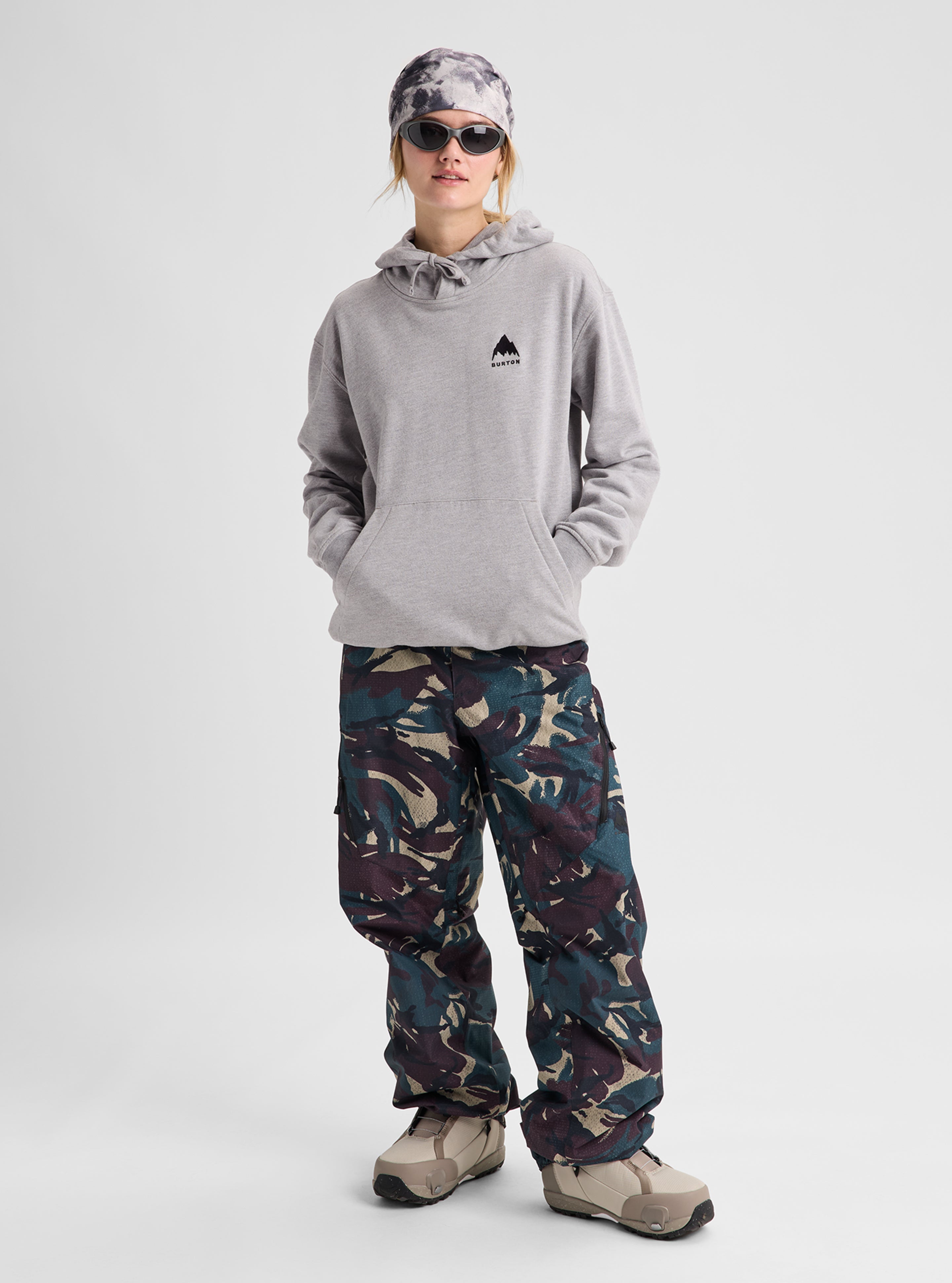 Burton Mountain Pullover hettegenser Spiced Chai økologisk bomull