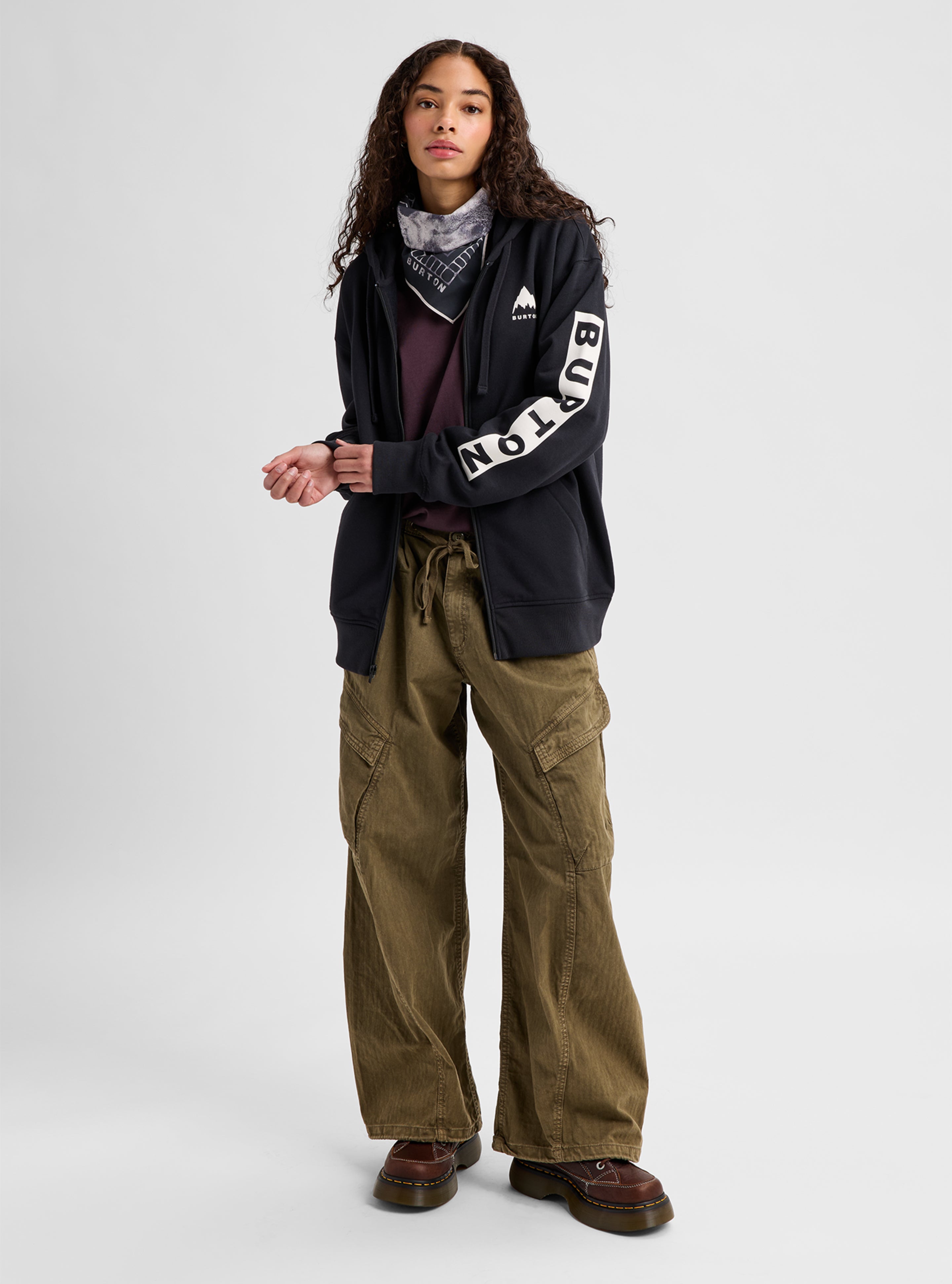 Burton Elite Full-Zip Hoodie hettegenser Dried Moss økologisk bomull
