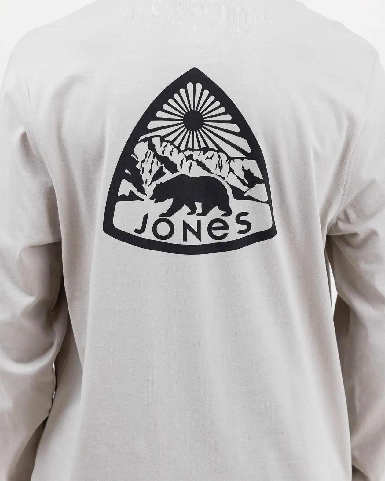 Jones Graphic Organic Cotton Long Sleeve t-skjorte smoke gray