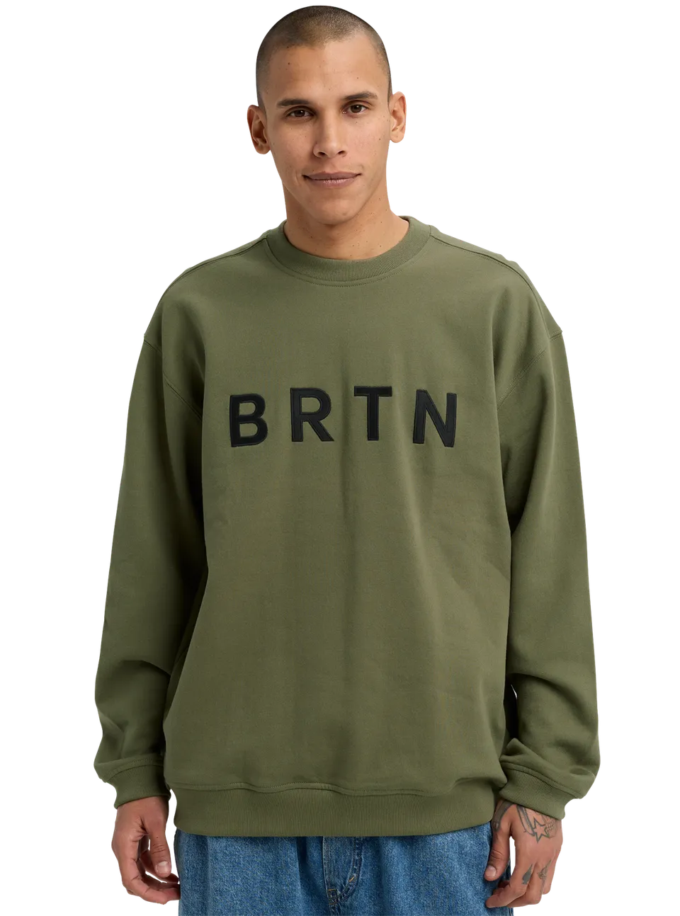 Burton BRTN Crewneck genser Forest Moss bomull