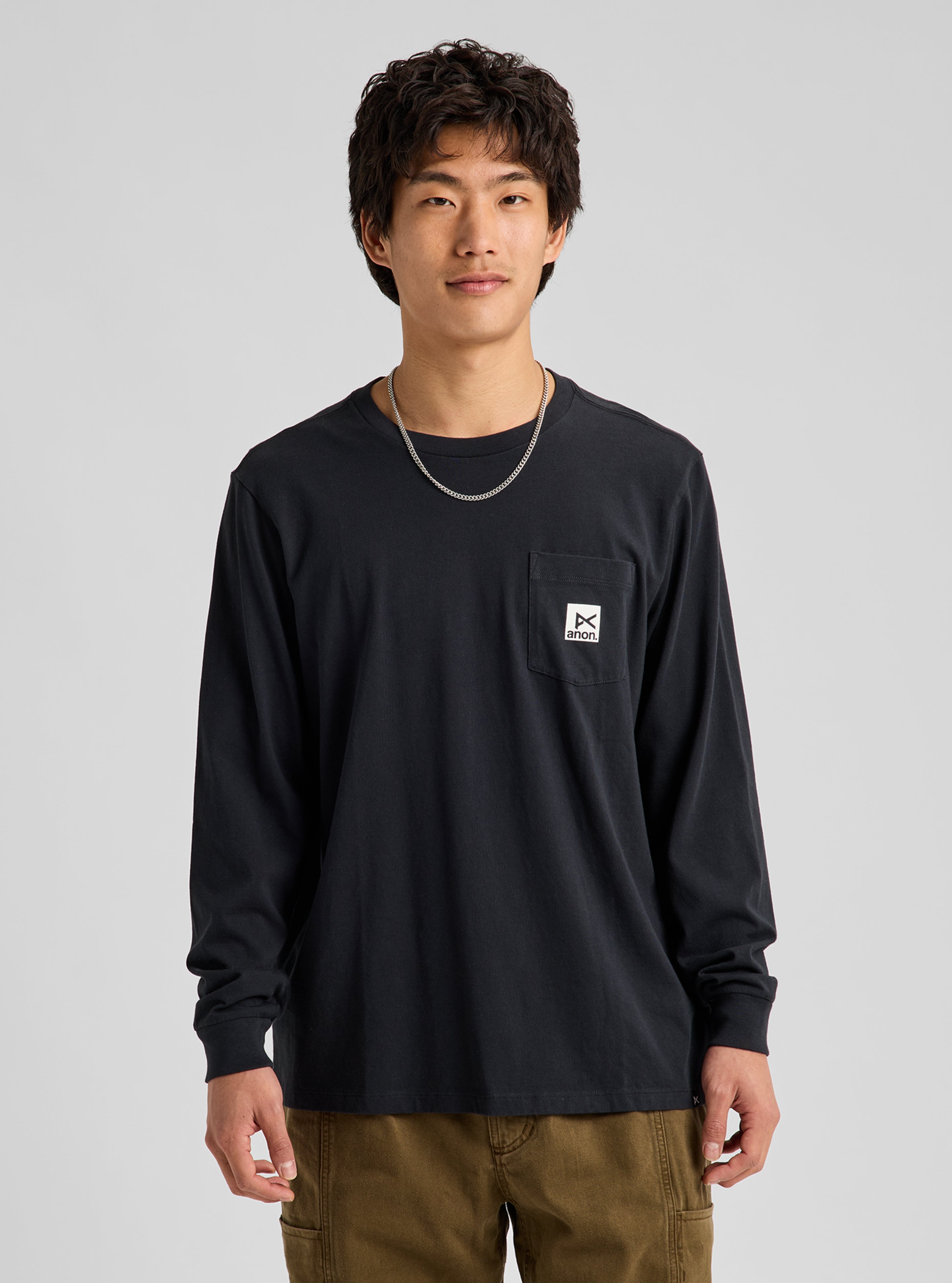 Anon Long Sleeve langermet t-skjorte True Black bomull