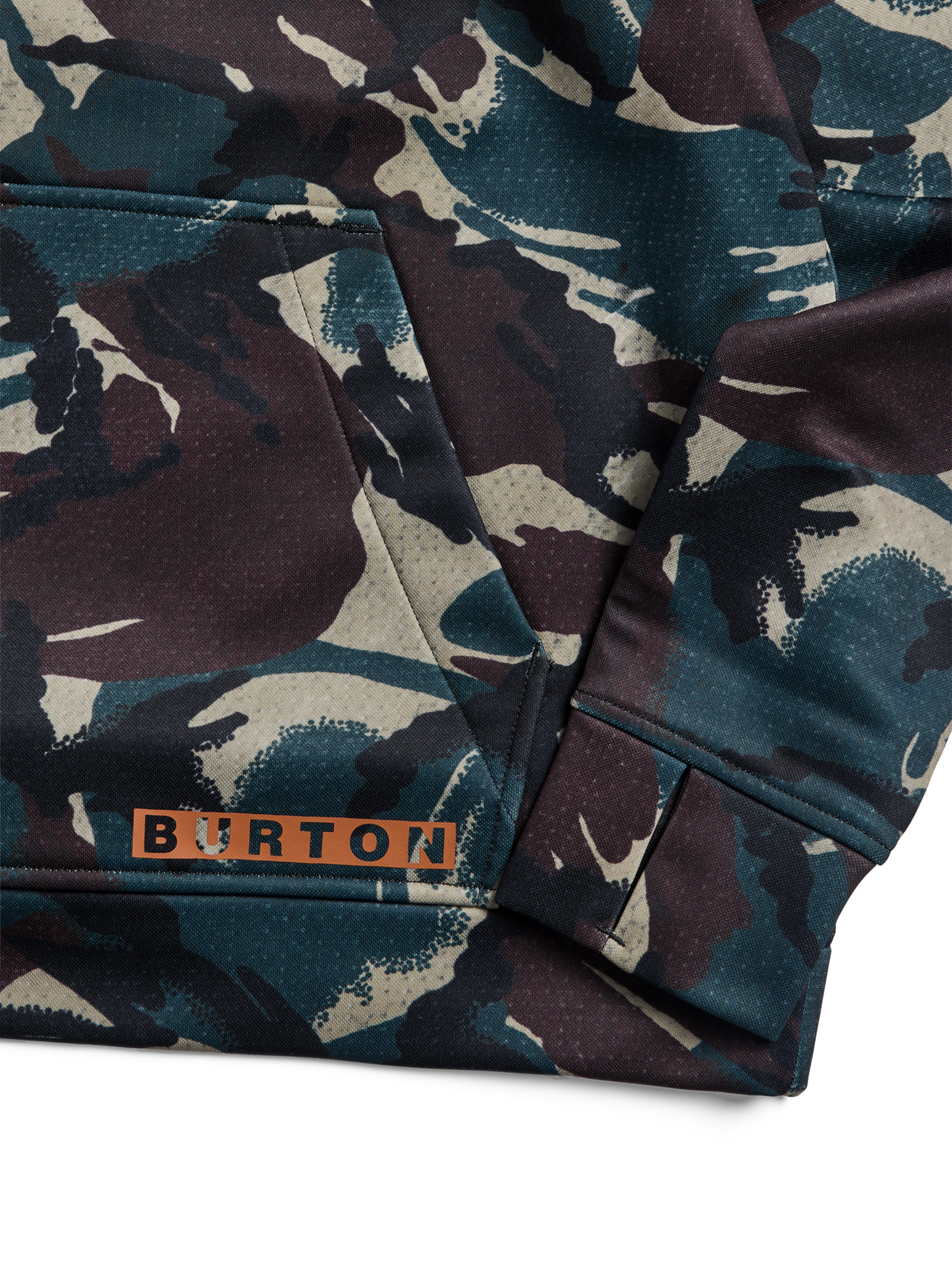 Burton Oak Pullover hettegenser Seersucker Camo varm fleece