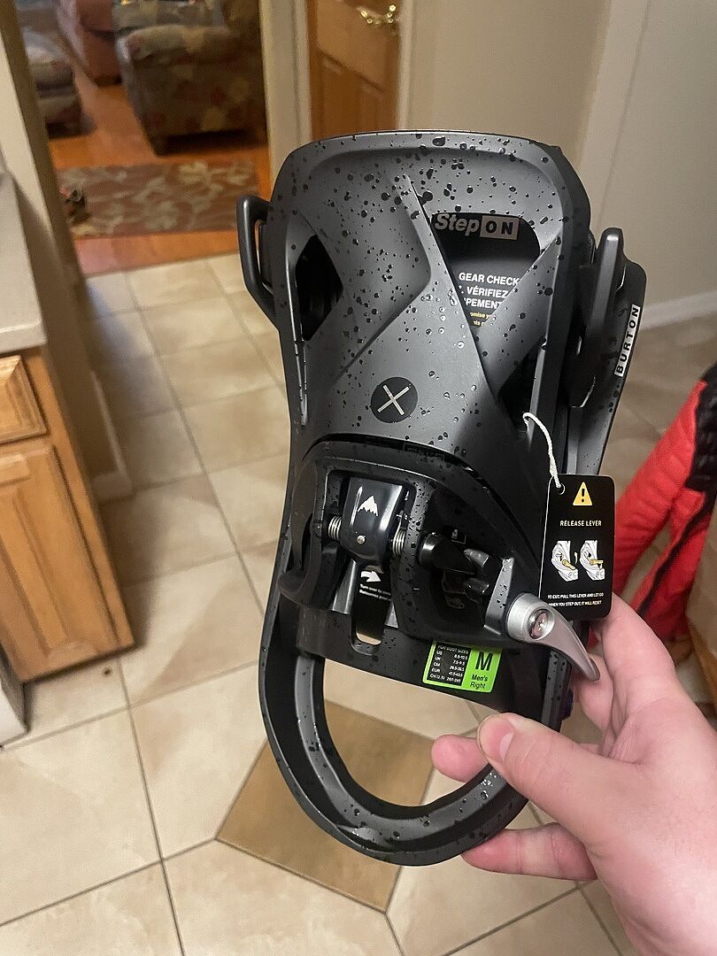 Burton Step On X snowboardbinding svart L karbon