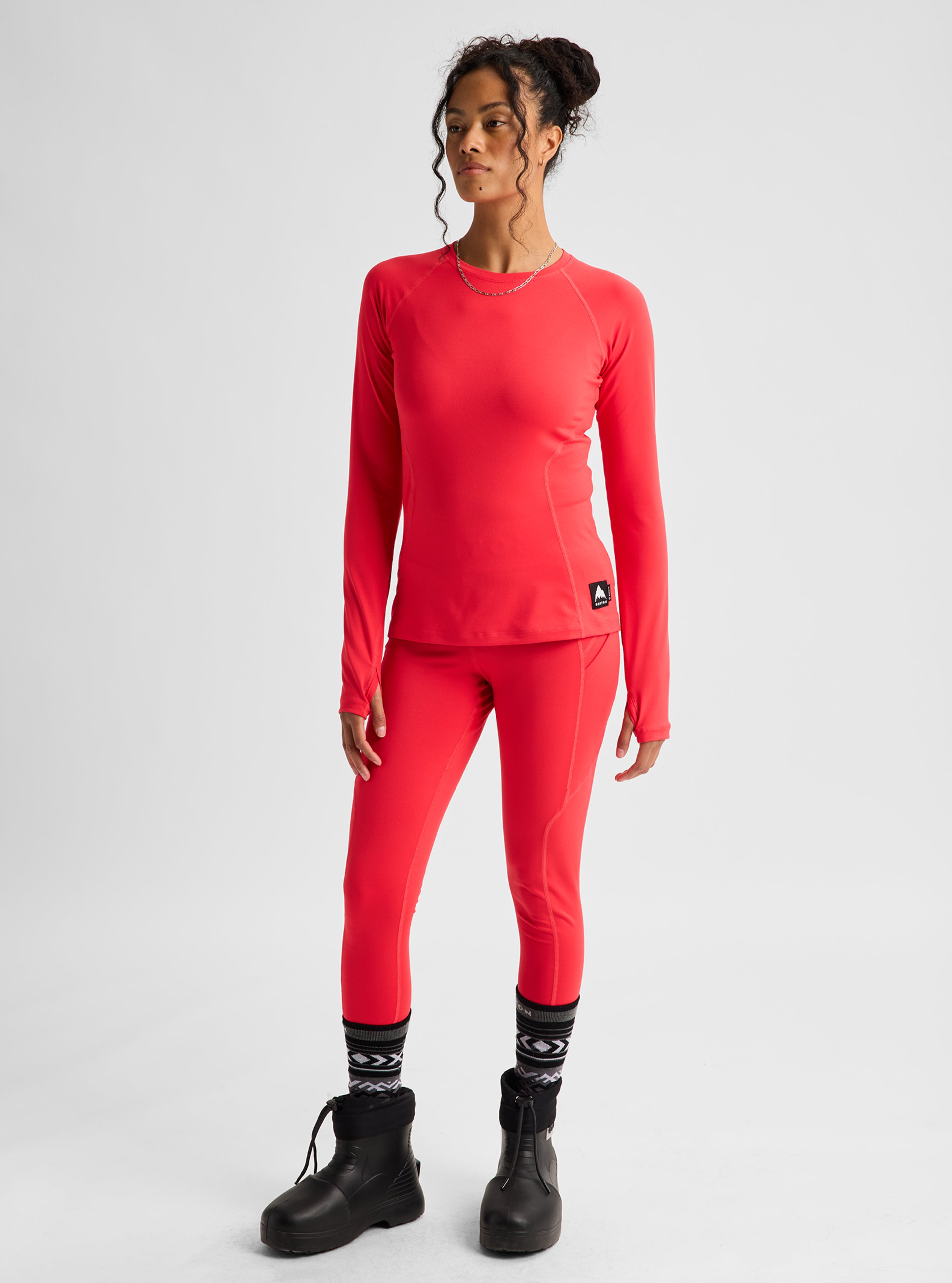 Burton Midweight Base Layer Crew dameundertrøye True Black varm