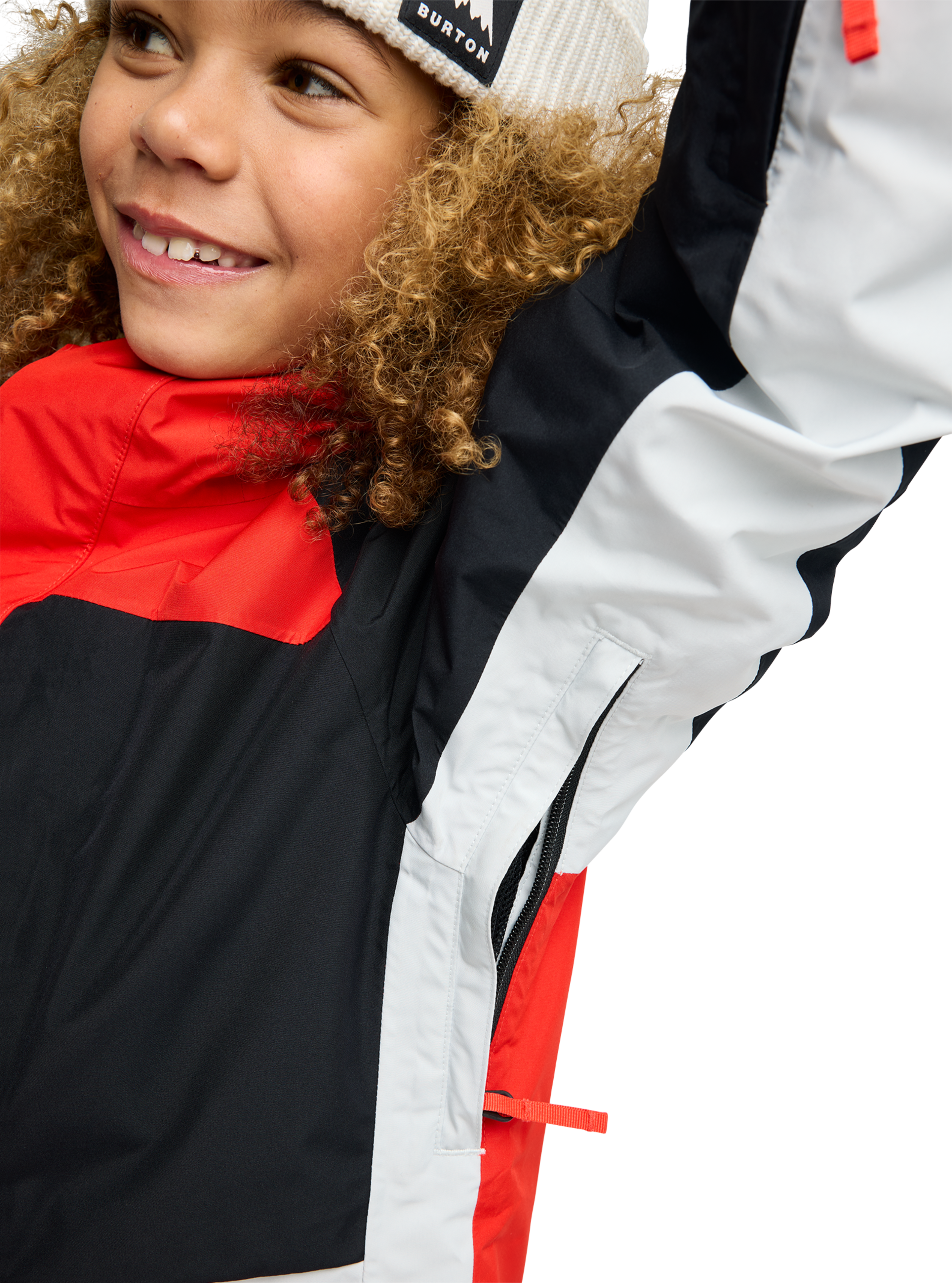 Burton Powline Gore-Tex 2L barnejakke flame scarlet XS vanntett