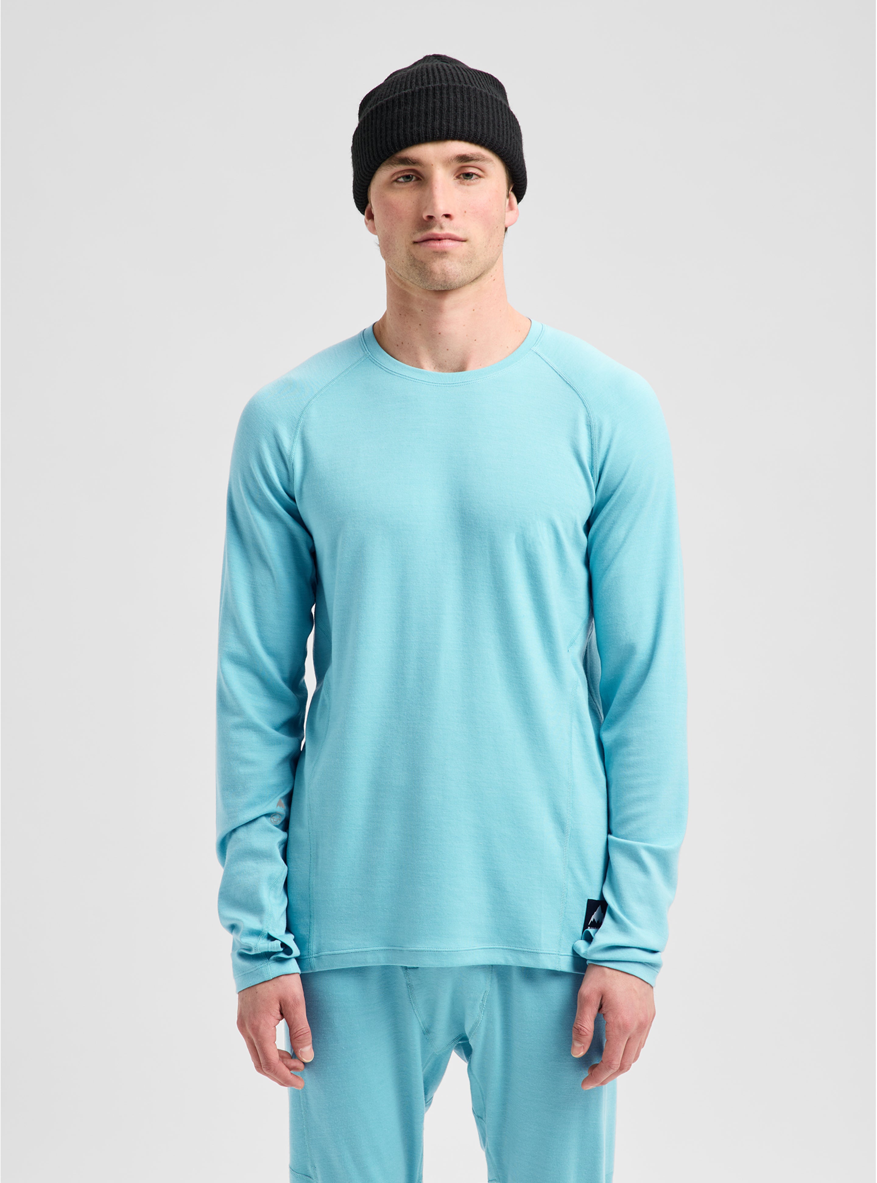 Burton Merino Blend Midweight undertrøye herre mineral blue ullblanding