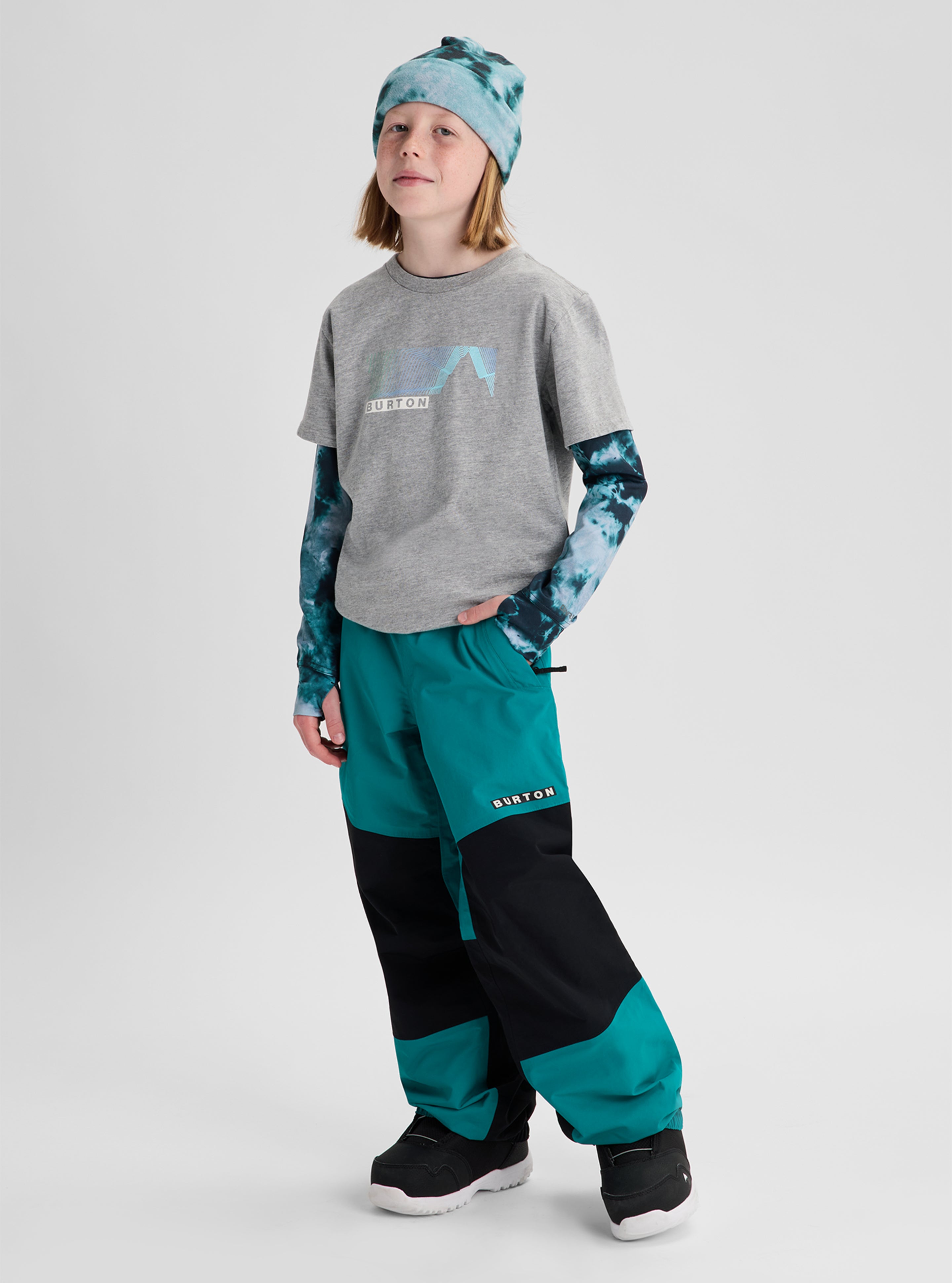 Burton Elmore t-skjorte barn Atlantic Teal bomull