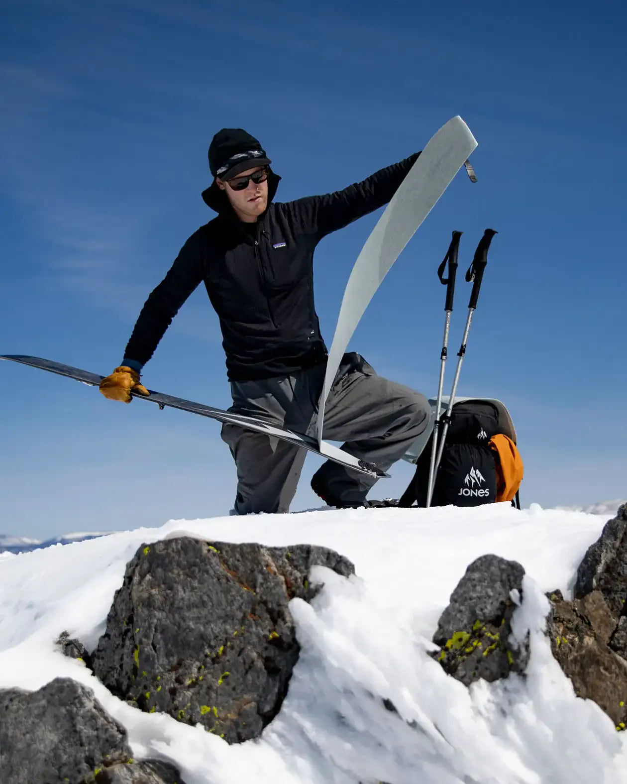 Jones Nomad ferdigkuttede feller Gray splitboard