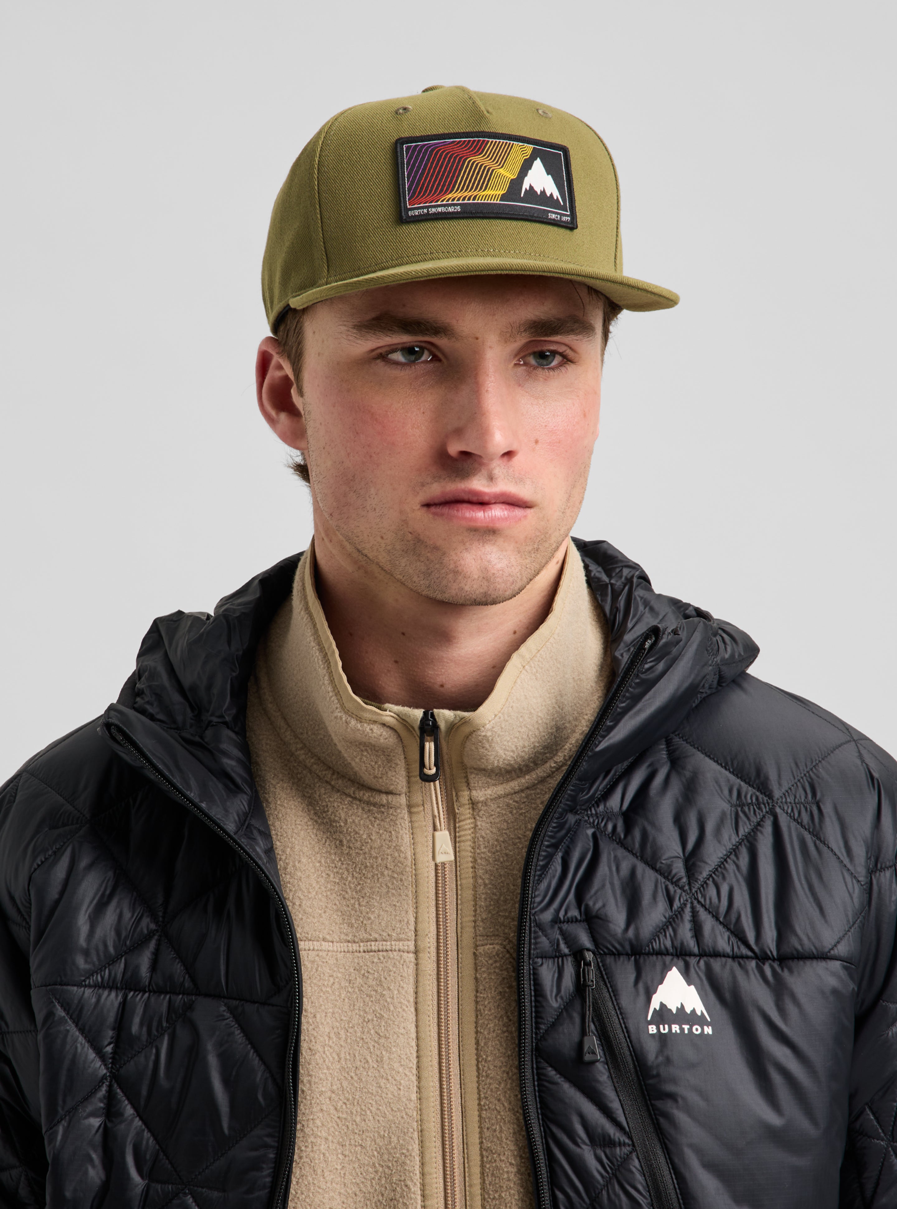 Burton Elmore caps flat brim True Black