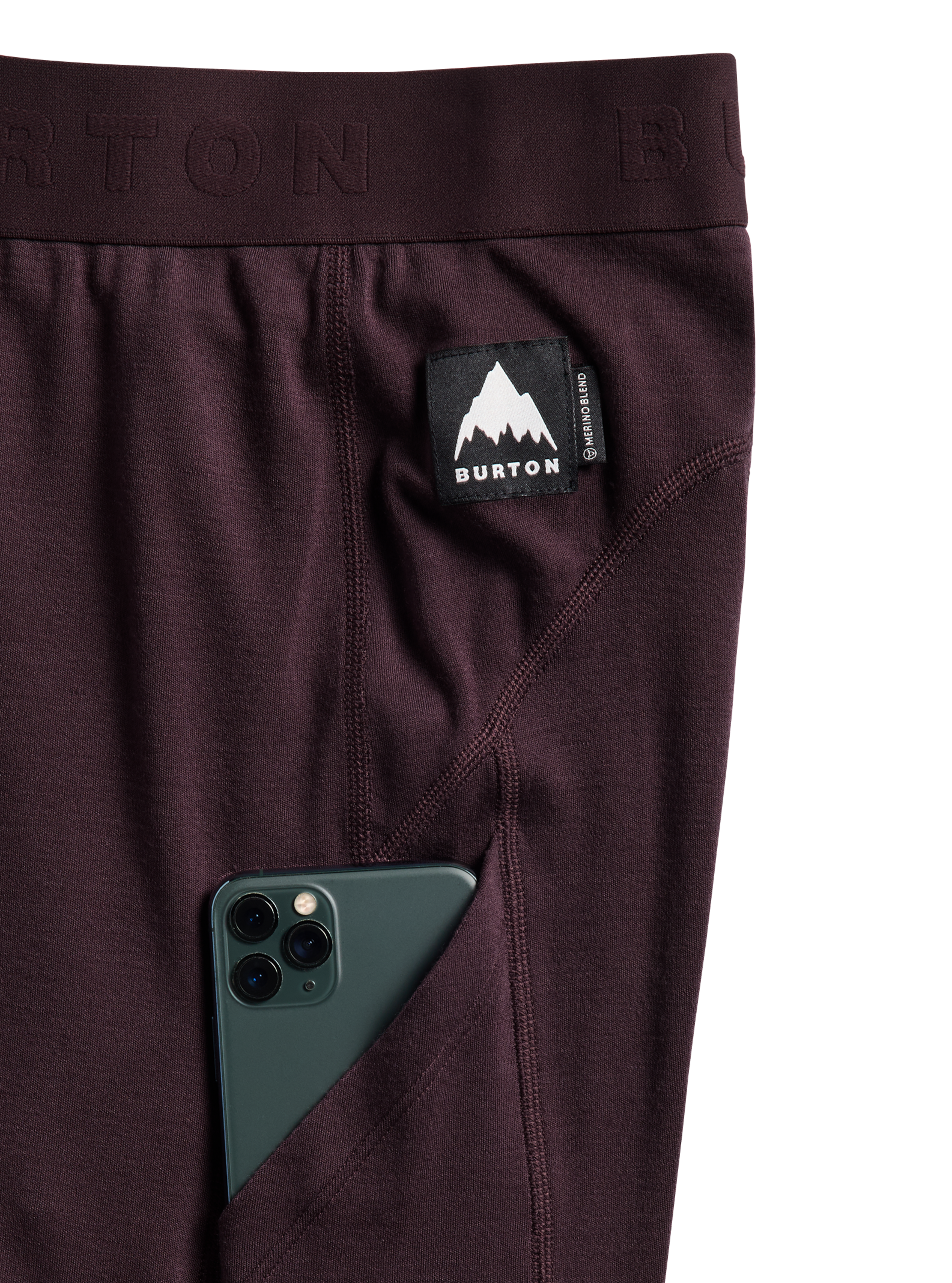 Burton Merino Blend Midweight underbukse herre bear hug brown ull