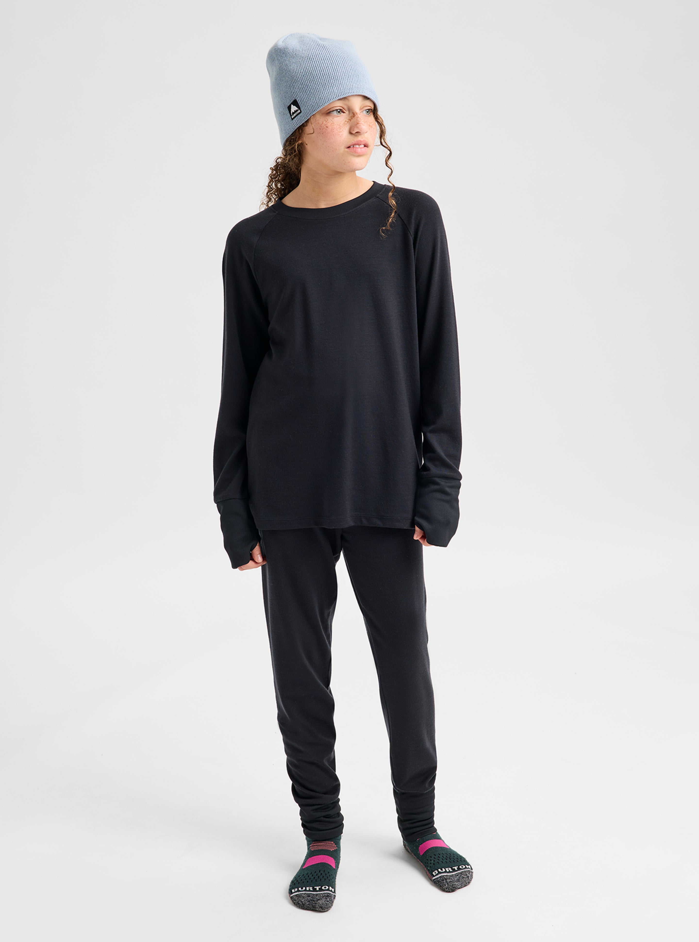 Burton Merino Wool Base Layer Set ullundertøy barn tykt blått