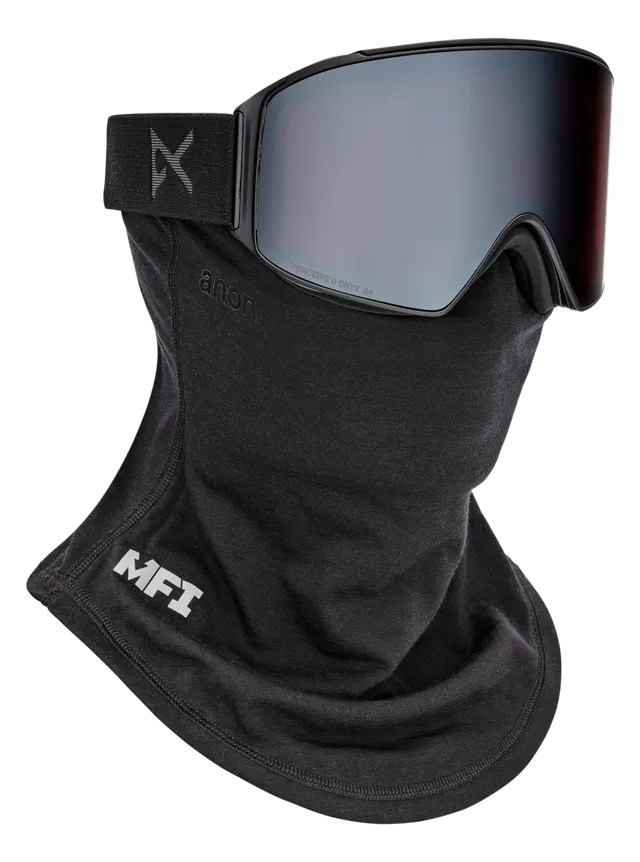 Anon MFI Wool Neck Warmer halsvarmer Black ull
