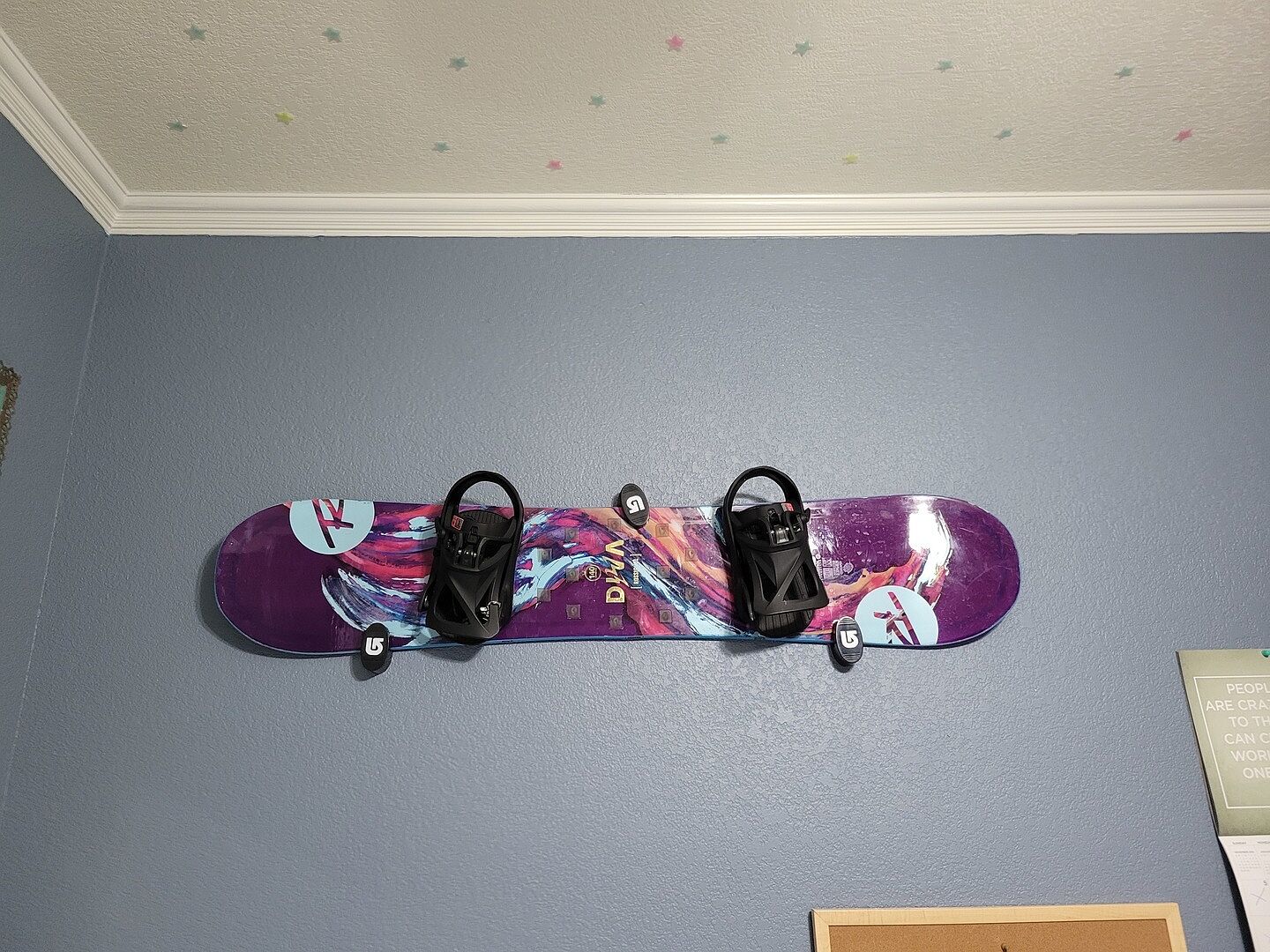 Burton Snowboard Wall Mounts veggfeste Black skånsomt