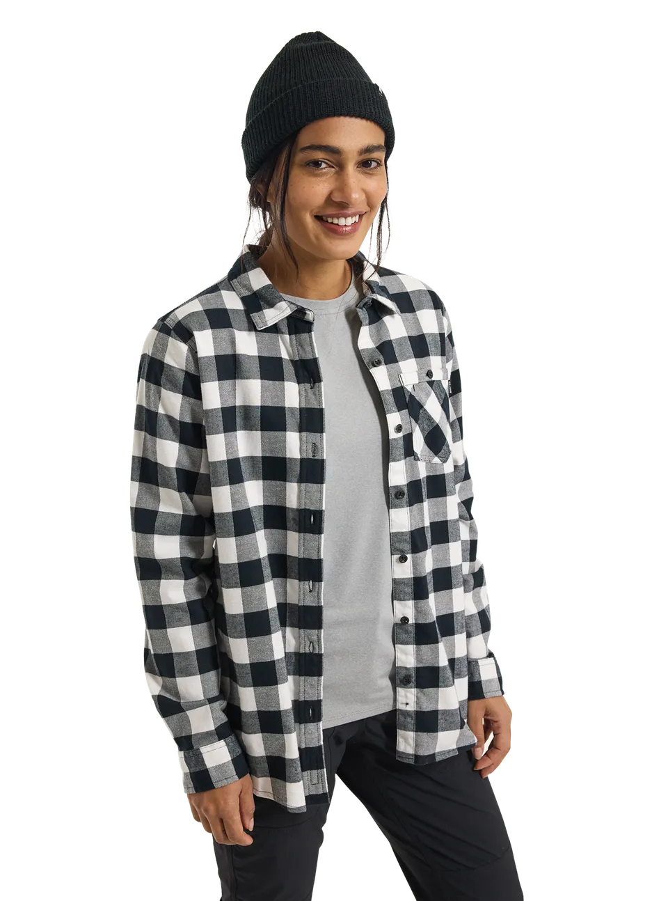 Burton Favorite flanellskjorte dame grønn M – rutete