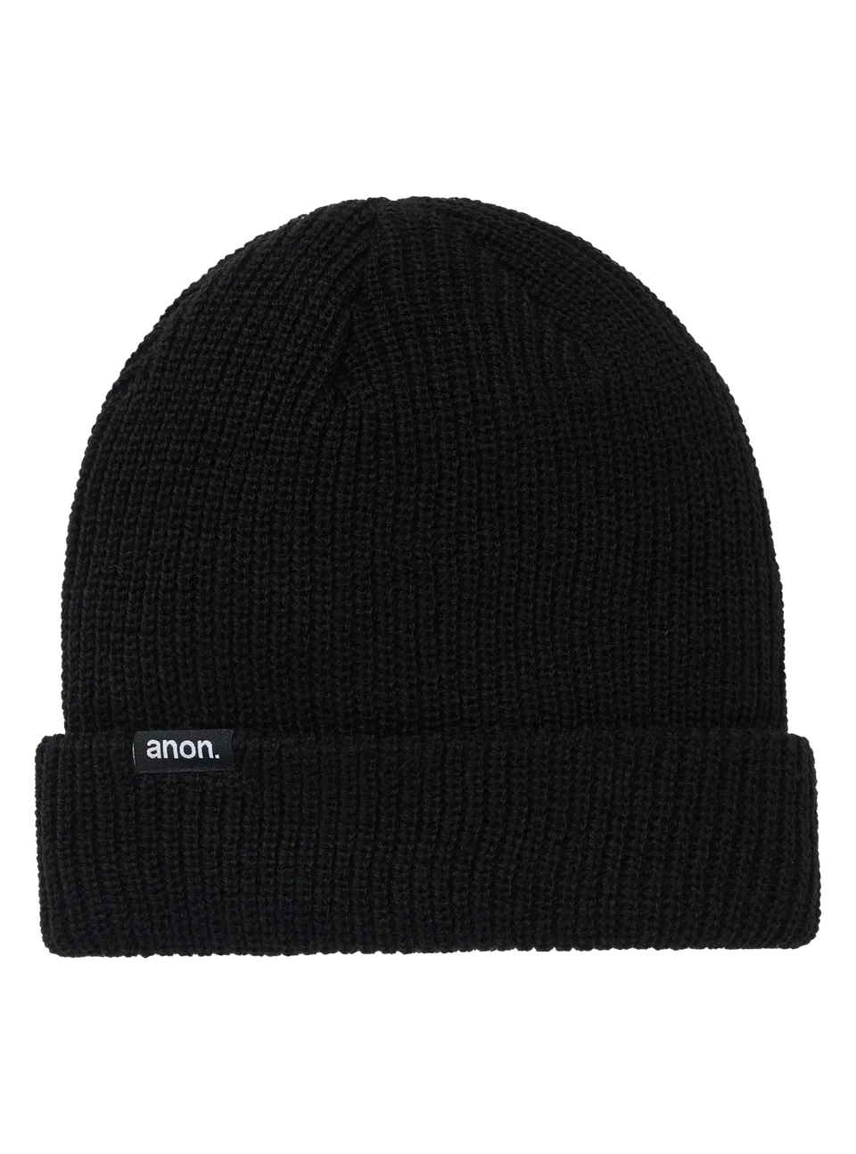 Anon Cuff Beanie lue True Black OS med oppbrett