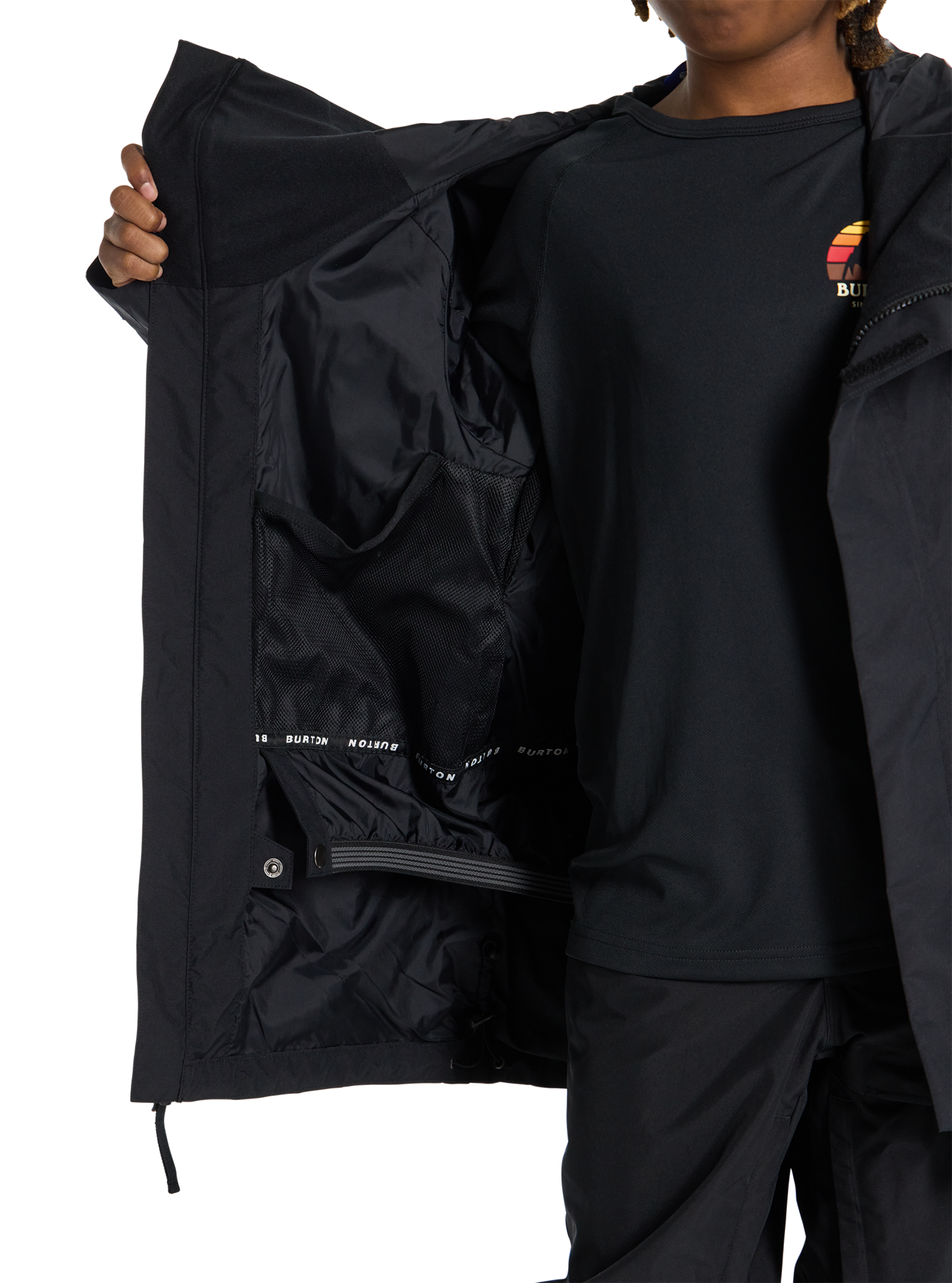 Burton GORE-TEX skalljakke barn svart vanntett