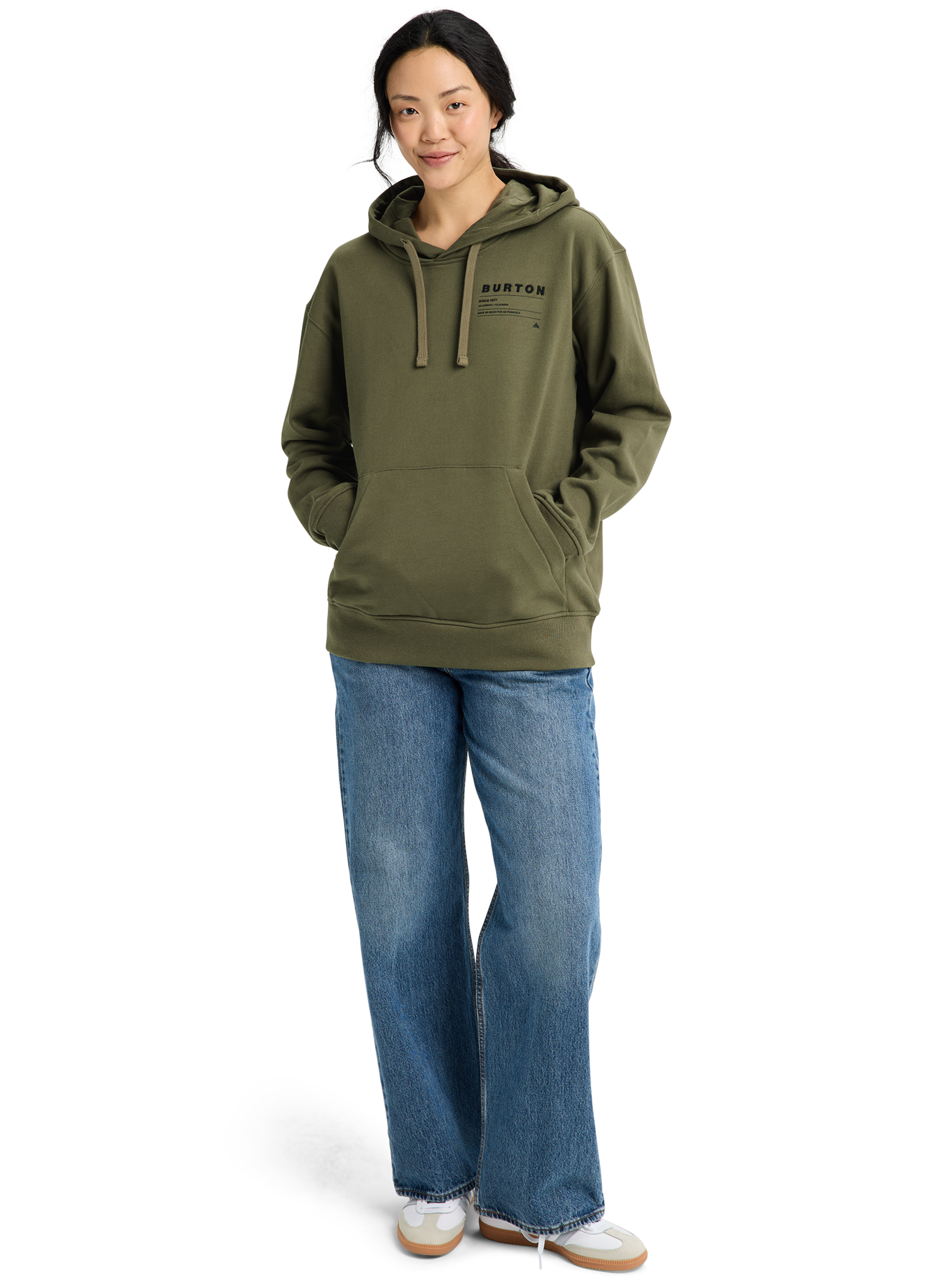 Burton Moretown hettegenser forest moss bomull