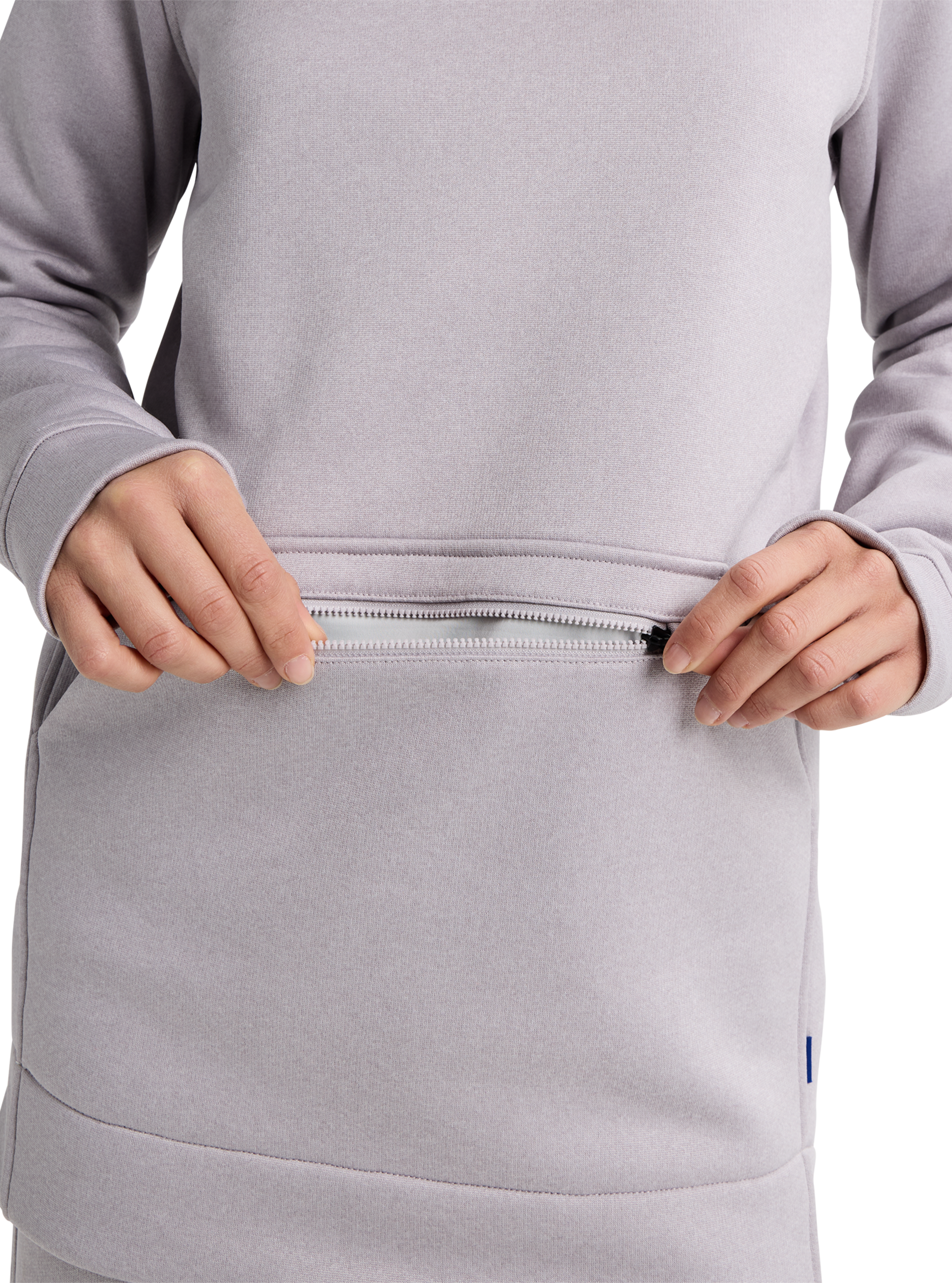 Burton Oak Long hoodie dame Washed Lavender Heather fleece