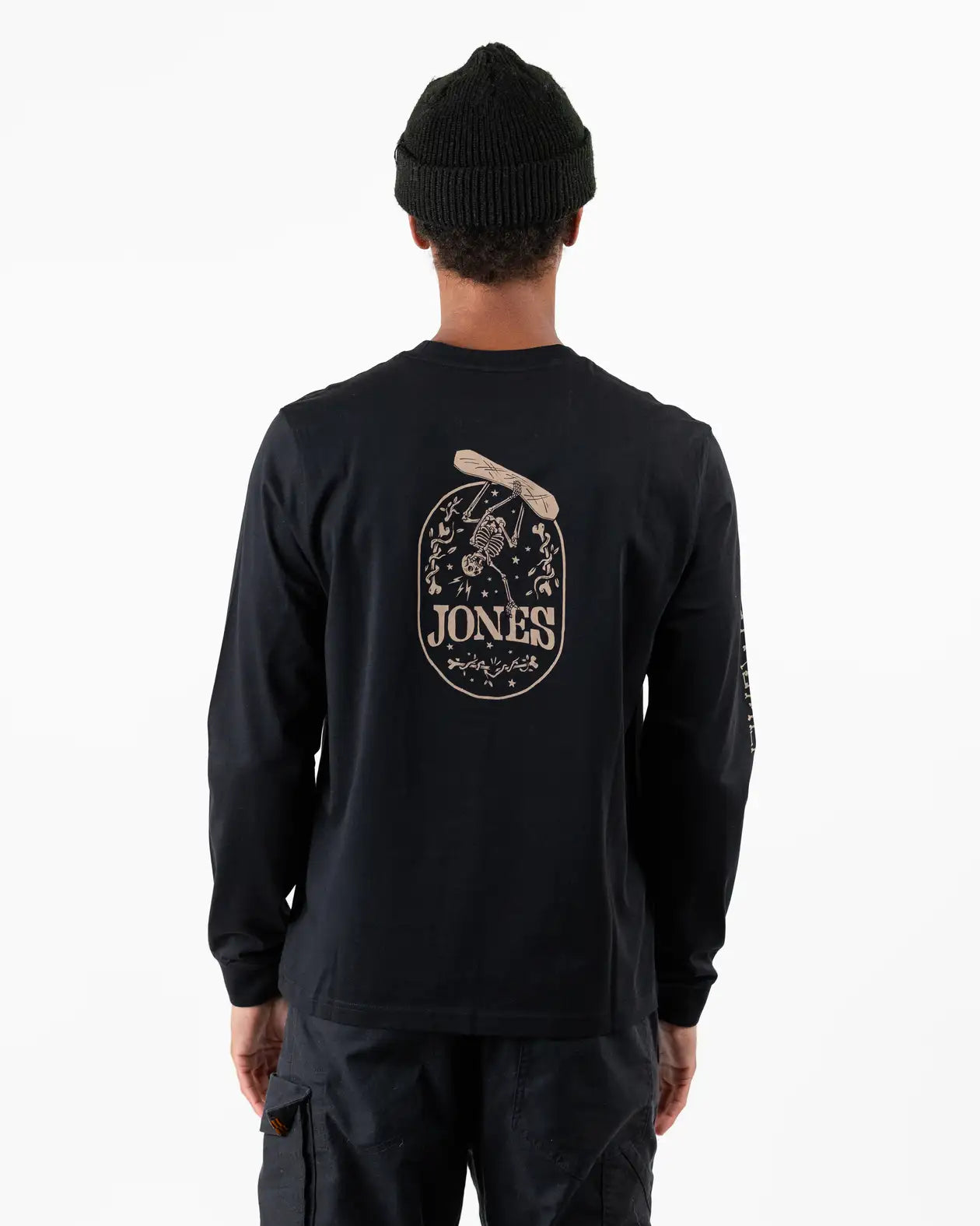 Jones Graphic Organic Cotton Long Sleeve t-skjorte smoke gray