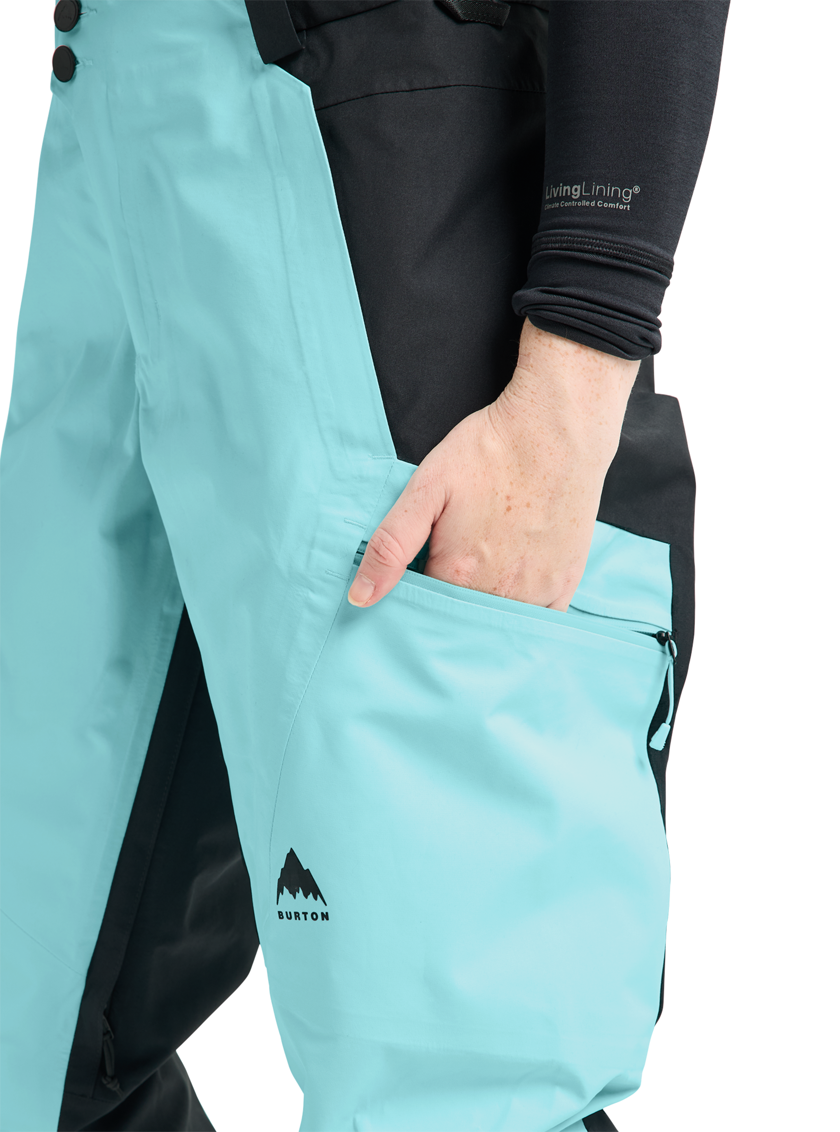 Burton Reserve 3L skallbukse dame Light Teal/True Black 3-lags