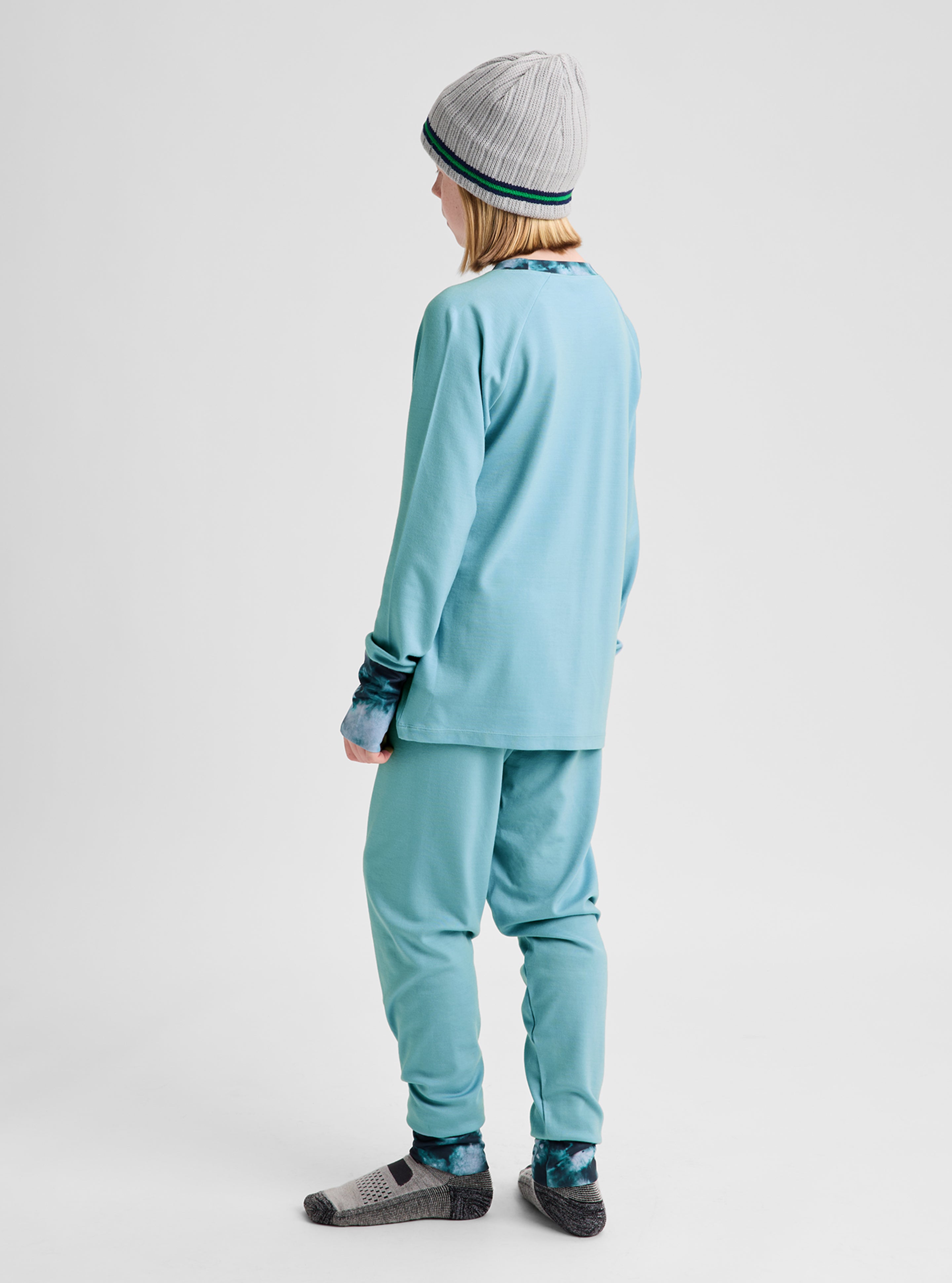 Burton Merino Wool Base Layer Set ullundertøy barn tykt blått