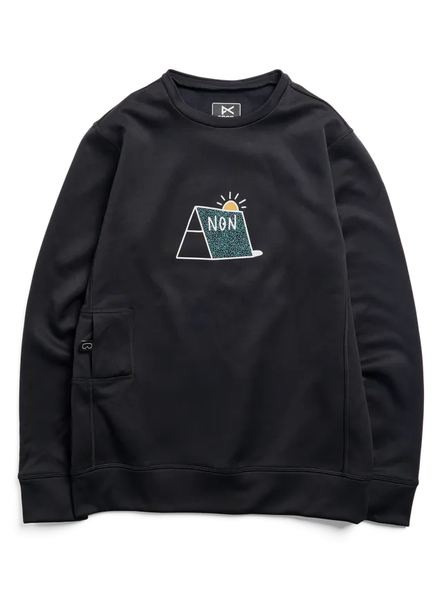 Anon MFI Crewneck genser LB Marine Crackle Beaufort