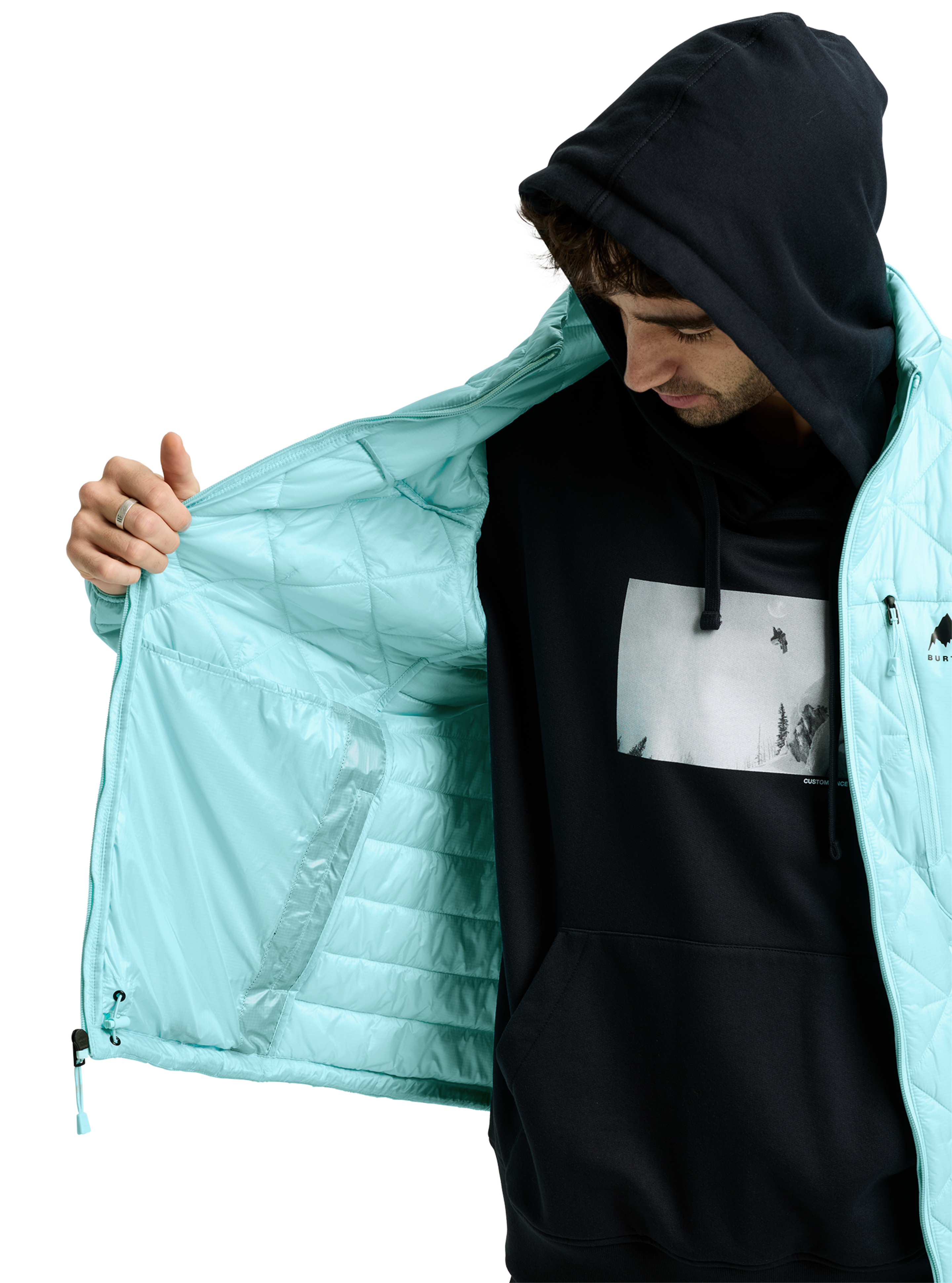 Burton Reserve pufferjakke light teal herre