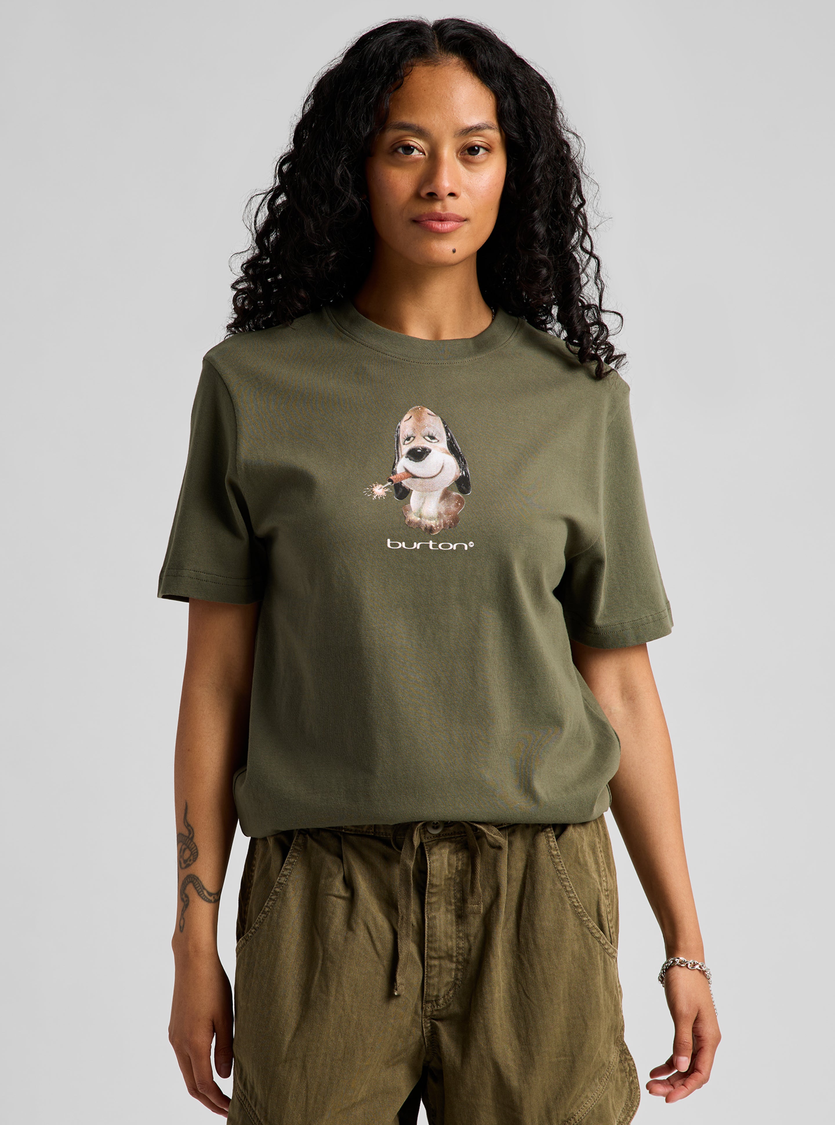 Burton Short Fuse t-skjorte Khaki Green kortermet