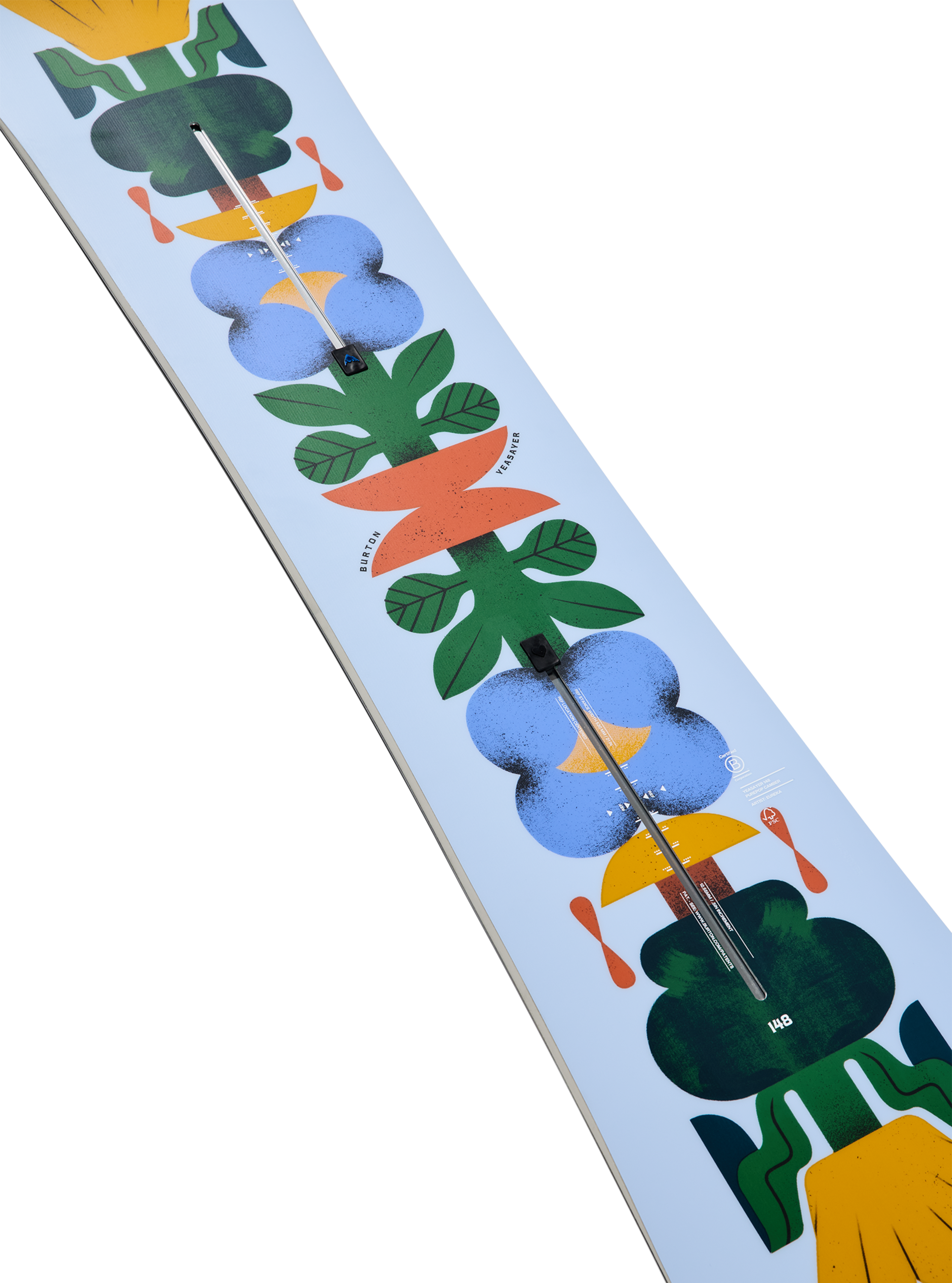 Burton Yeasayer snowboard Flora 148 PurePop camber