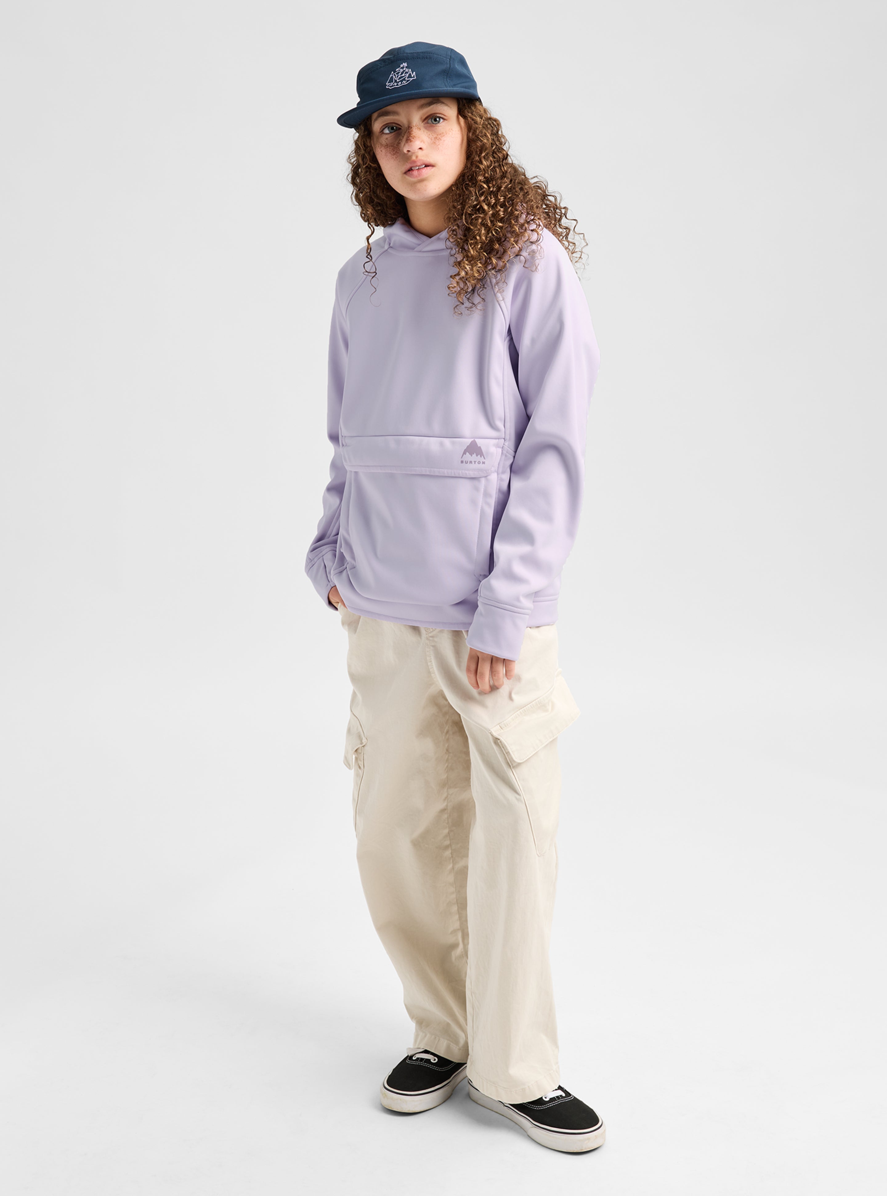 Burton Crown Weatherproof Riding Pullover hoodie barn Moondust Purple vanntett