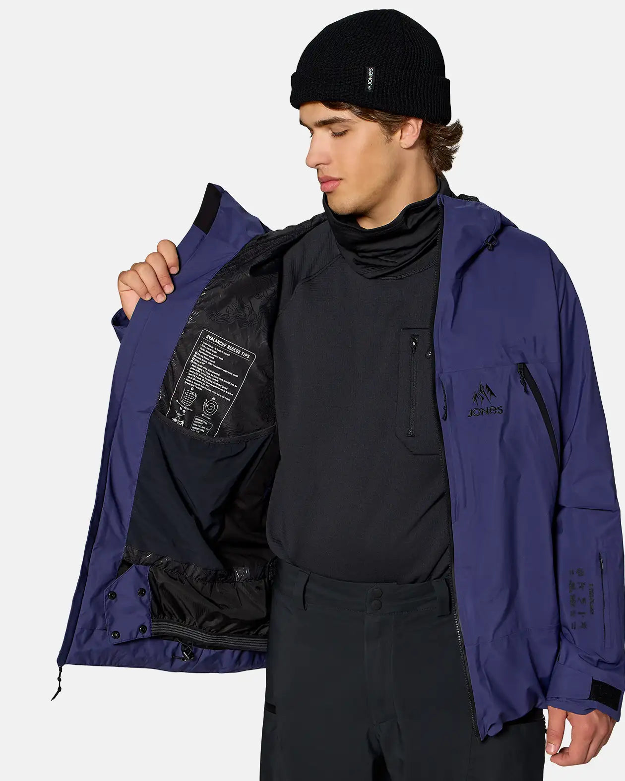 Jones Deeper Gore-Tex herrejakke stealth black 2-lags