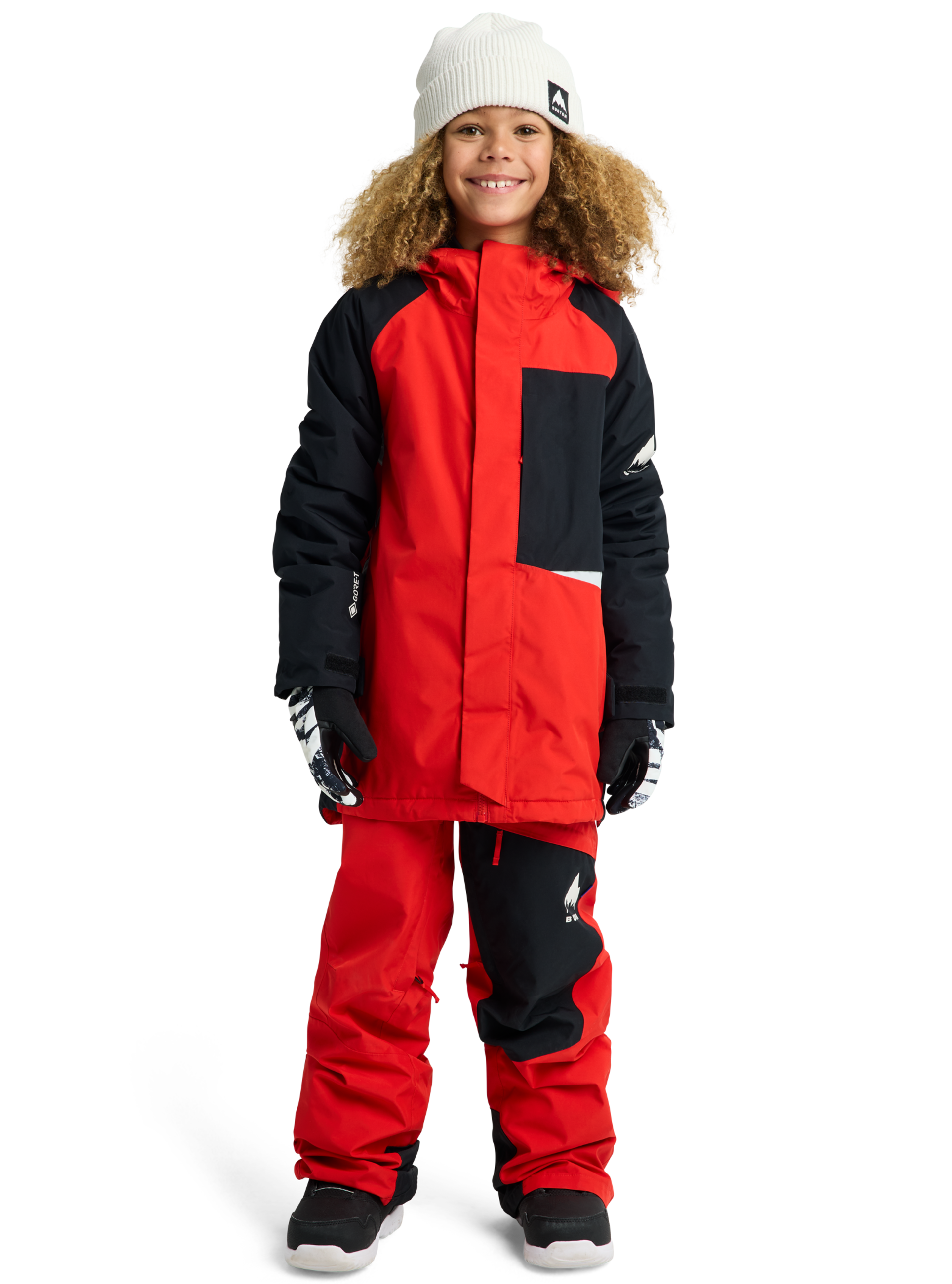 Burton Powline Gore-Tex 2L barnejakke flame scarlet XS vanntett