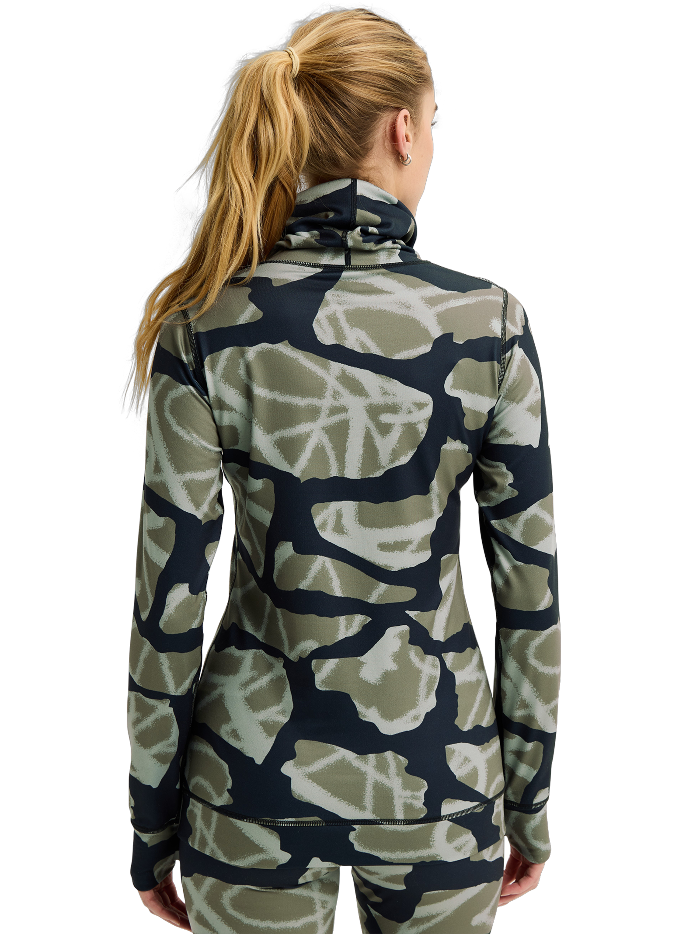 Burton Midweight ulltrøye True Black høy hals dame