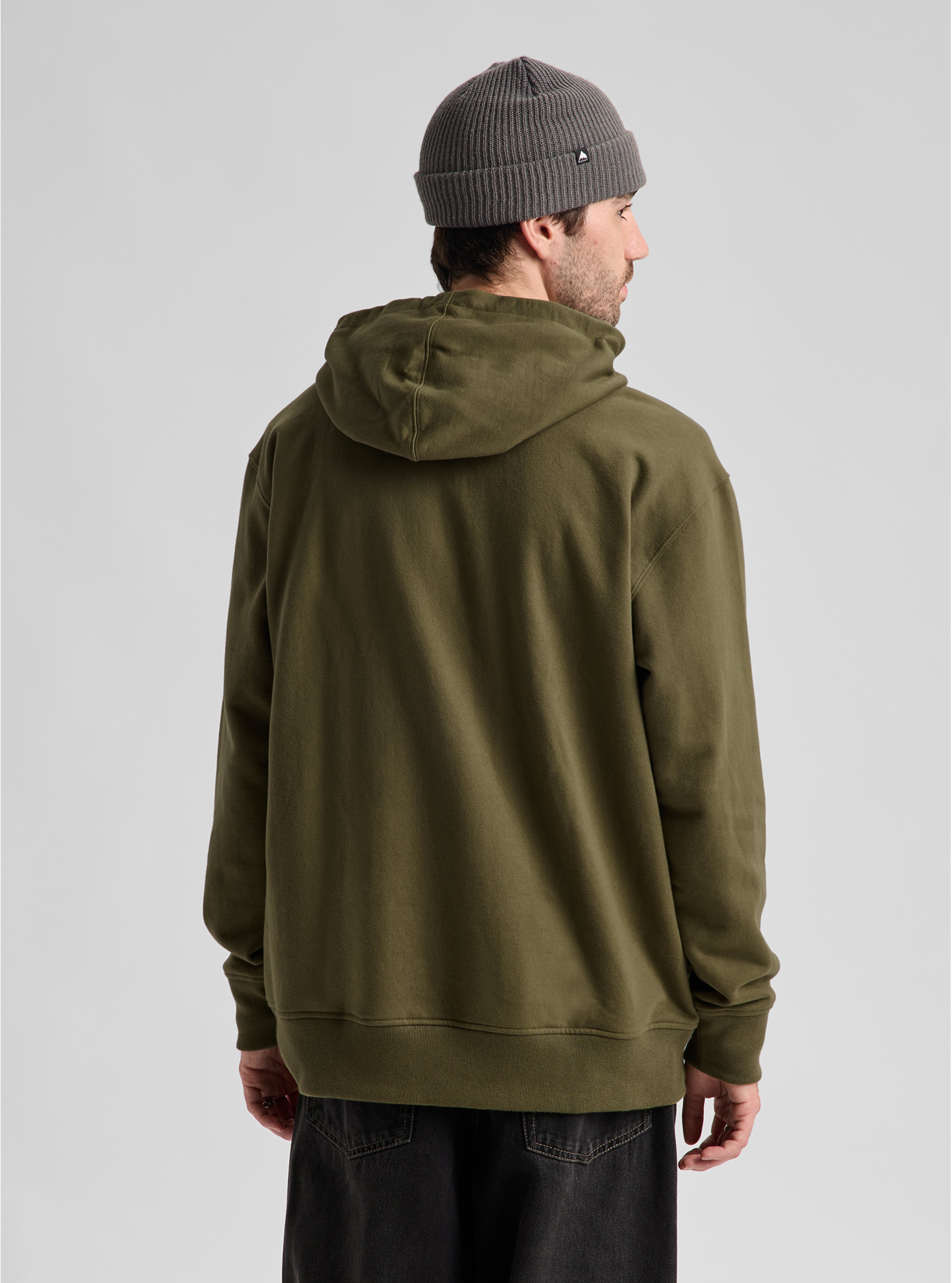 Anon Pullover hettegenser dried moss varm fleece