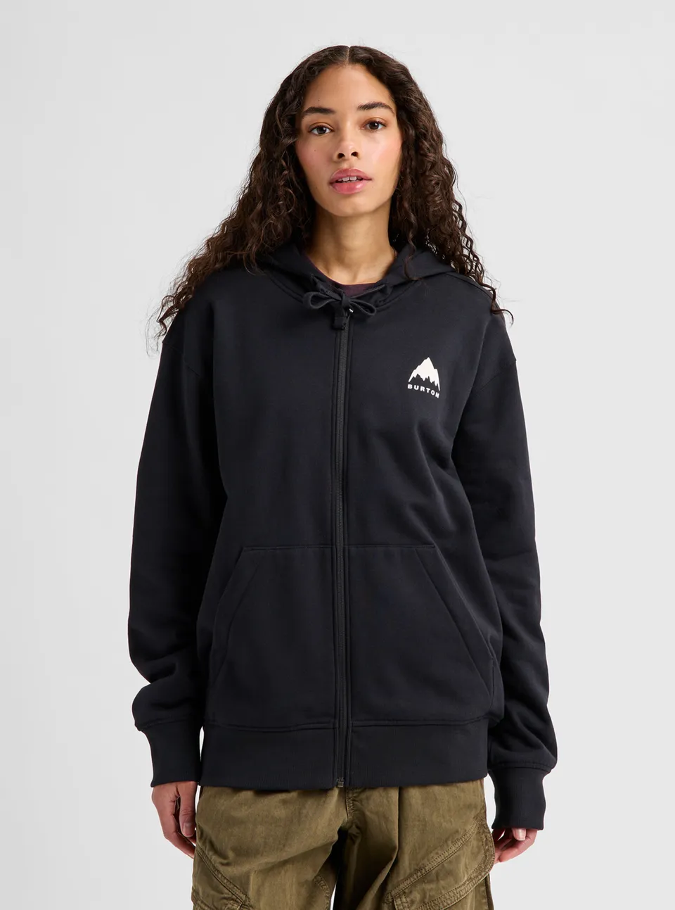 Burton Elite Full-Zip Hoodie hettegenser Dried Moss økologisk bomull