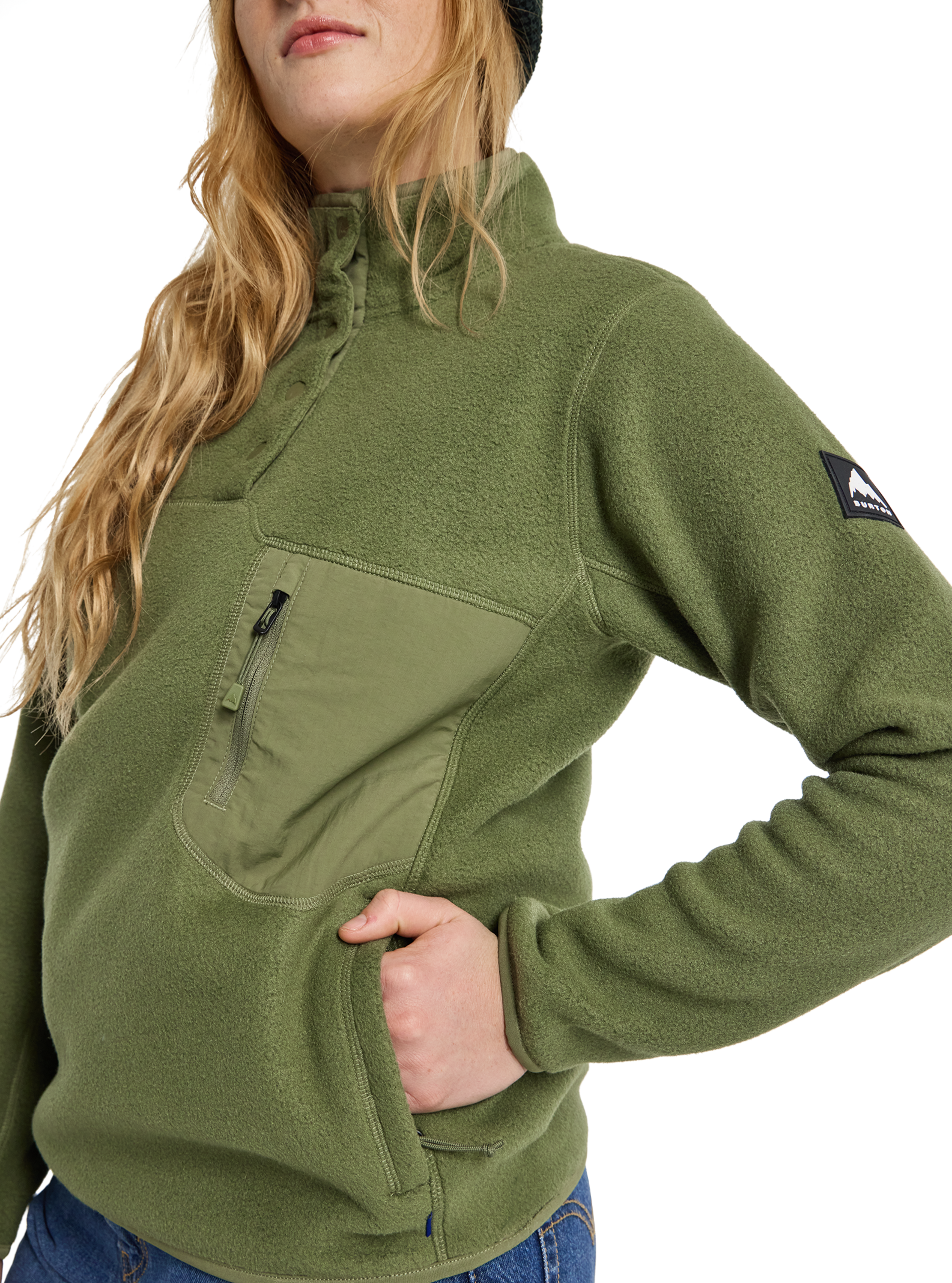 Burton Cinder fleecegenser Forest Moss pullover