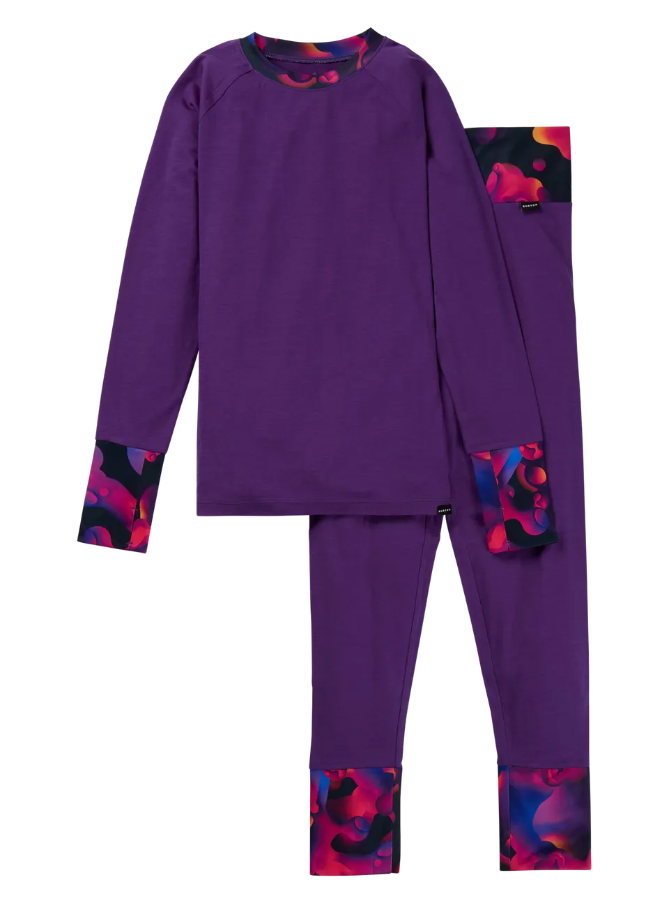 Burton Merino Wool Base Layer Set ullundertøy barn lett lilla