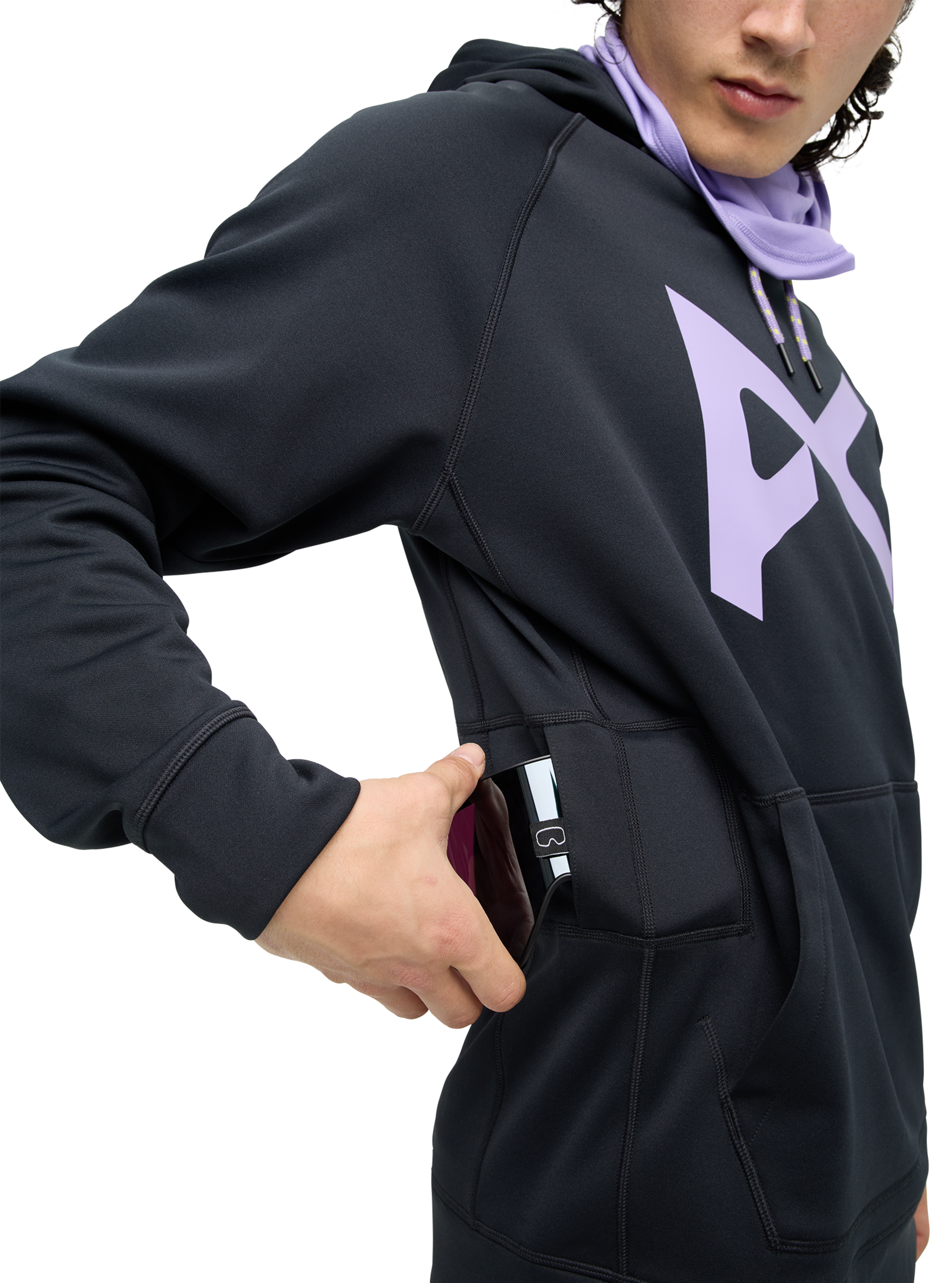 Anon MFI Pullover Hoodie hettegenser Hyper Lilac fleece