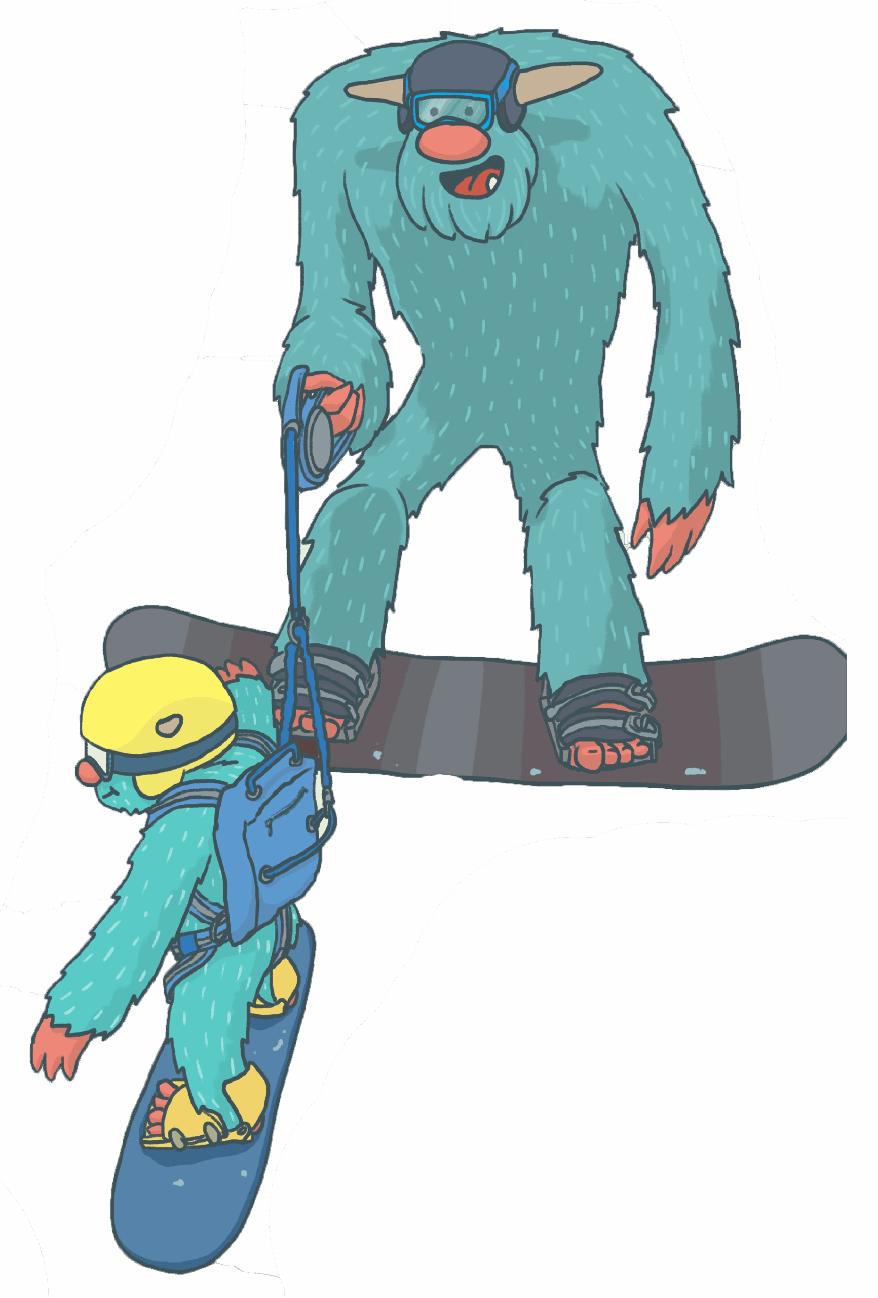 MDX One Yeti Story barnebok innbundet snowboard